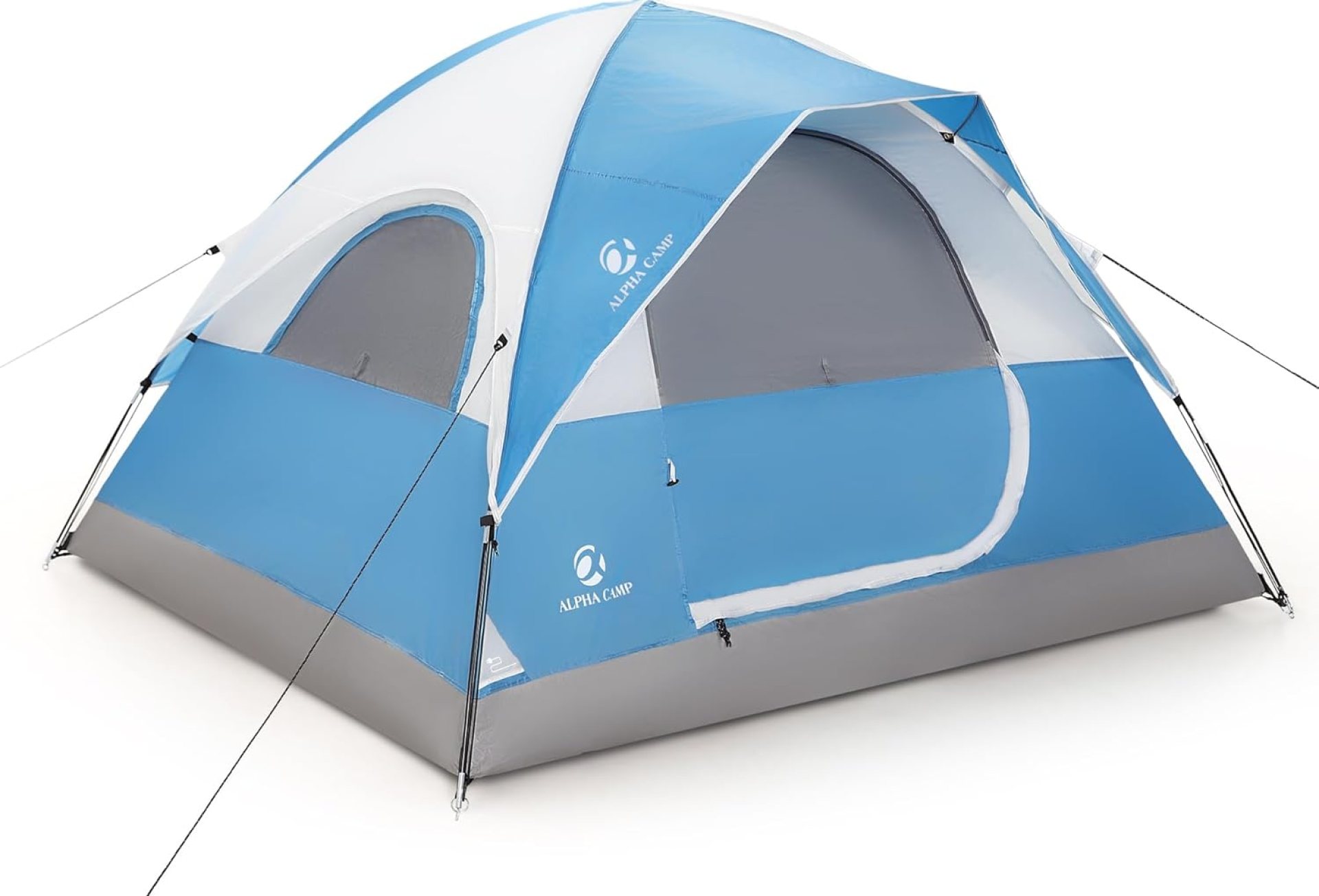 ALPHA CAMP 3/4 Person Camping Dome Tent with Rainfly, Lightweight Weatherproof Portable Backpacking Instant Tent, Easy Setup Tent for Outdoor Camping, Hiking, Mountaineering, Travel or Beach ALPHA CAMP 3/4 Person Camping Dome Tent with Rainfly, Lightweight Weatherproof Portable Backpacking Instant Tent, Easy Setup Tent for Outdoor Camping, Hiking, Mountaineering, Travel or Beach
