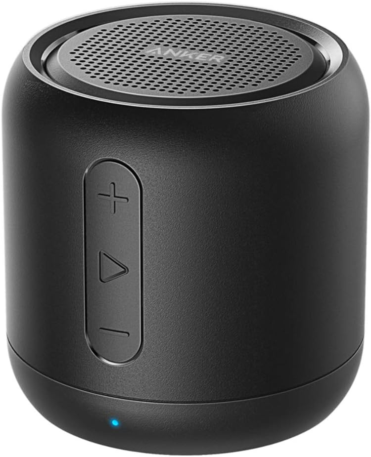 Anker Soundcore Mini, Super-Portable Bluetooth Speaker with FM Radio, 15-Hour Playtime, 66 ft Bluetooth Range, Enhanced Bass, Noise-Cancelling Microphone – Black Anker Soundcore Mini, Super-Portable Bluetooth Speaker with FM Radio, 15-Hour Playtime, 66 ft Bluetooth Range, Enhanced Bass, Noise-Cancelling Microphone – Black