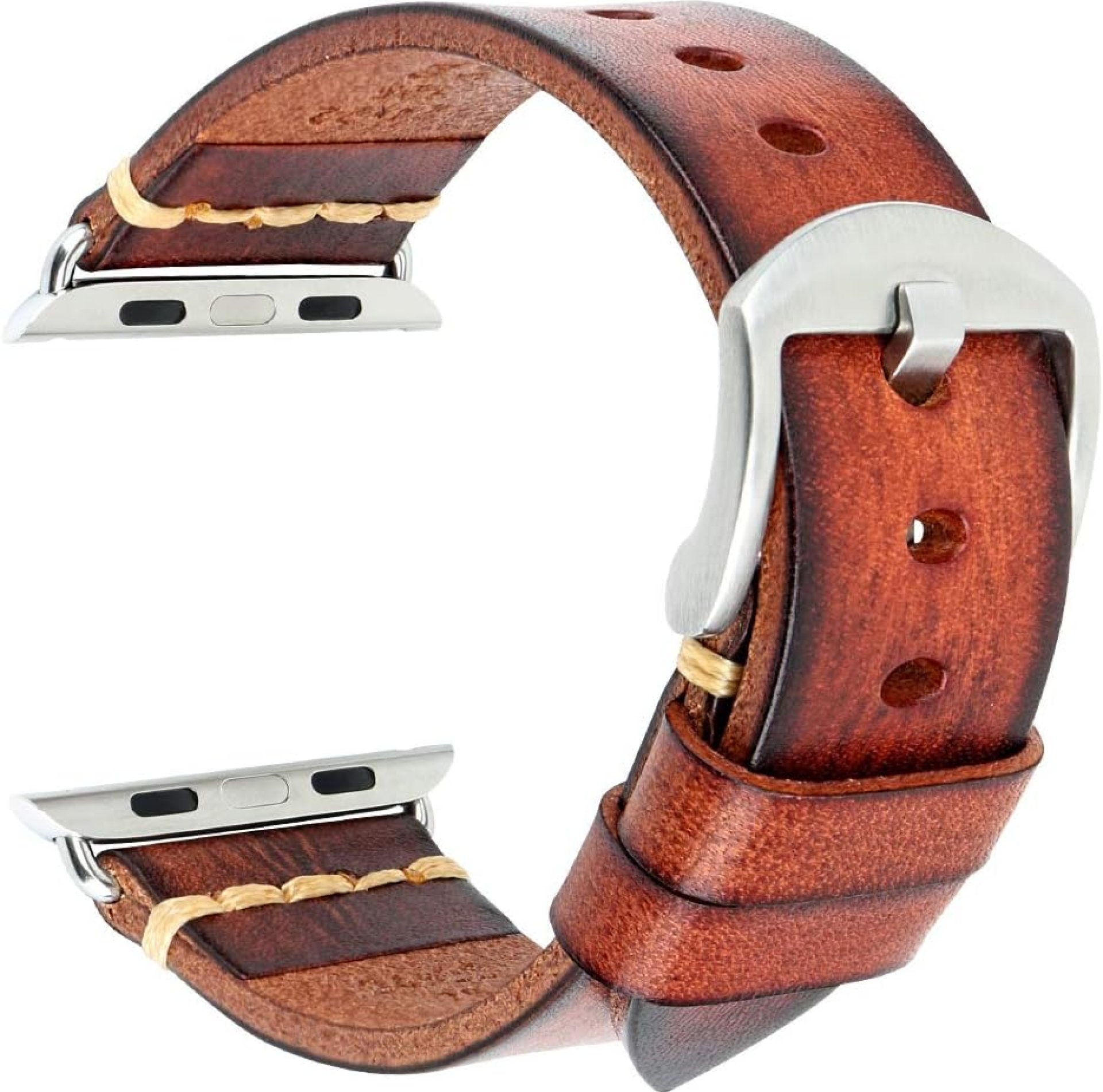 REZERO Smartwatch Bands Compatible with Apple Watch, Vegetable Tanned Leather Watch Straps, Watch Bands Replacement for iWatch Series 10/9/8/SE, 38/40/41/42/44/45/46/49mm for Men, Women REZERO Smartwatch Bands Compatible with Apple Watch, Vegetable Tanned Leather Watch Straps, Watch Bands Replacement for iWatch Series 10/9/8/SE, 38/40/41/42/44/45/46/49mm for Men, Women