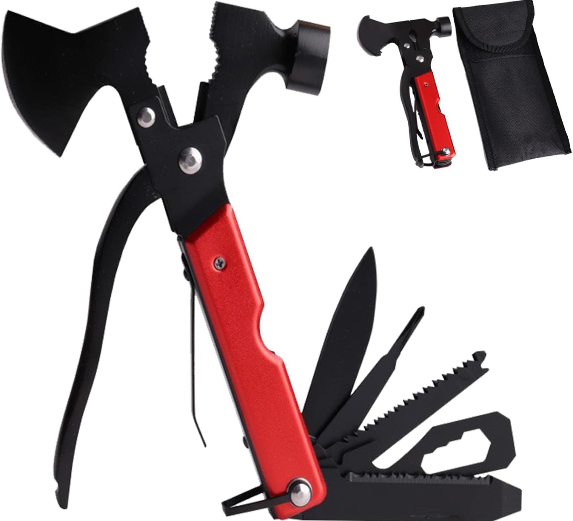 Camping Gear Multitool, Stocking Stuffers for Men 13-in-1 Camping Accessories Multitool Hatchet Camping Tool with Axe Survival Gear for Outdoor Hunting Hiking, Emergency Escape Tool Camping Gear Multitool, Stocking Stuffers for Men 13-in-1 Camping Accessories Multitool Hatchet Camping Tool with Axe Survival Gear for Outdoor Hunting Hiking, Emergency Escape Tool