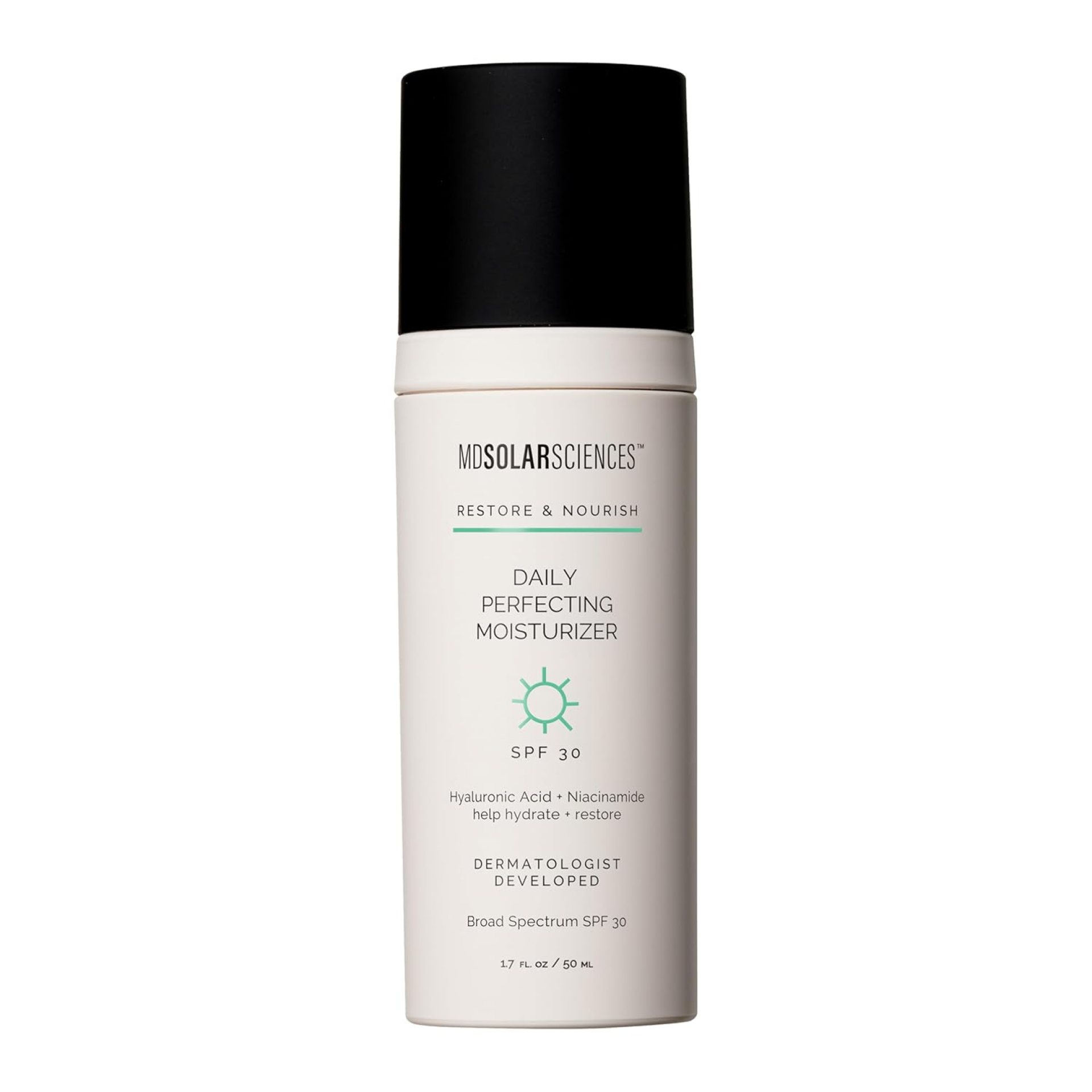MDSolarSciences Daily Perfecting Moisturizer SPF 30, 2-in-1 Face Moisturizer and Sunscreen Hydrates and Perfects Skin with Hyaluronic Acid, Broad Spectrum Protection, 1.7 Oz MDSolarSciences Daily Perfecting Moisturizer SPF 30, 2-in-1 Face Moisturizer and Sunscreen Hydrates and Perfects Skin with Hyaluronic Acid, Broad Spectrum Protection, 1.7 Oz