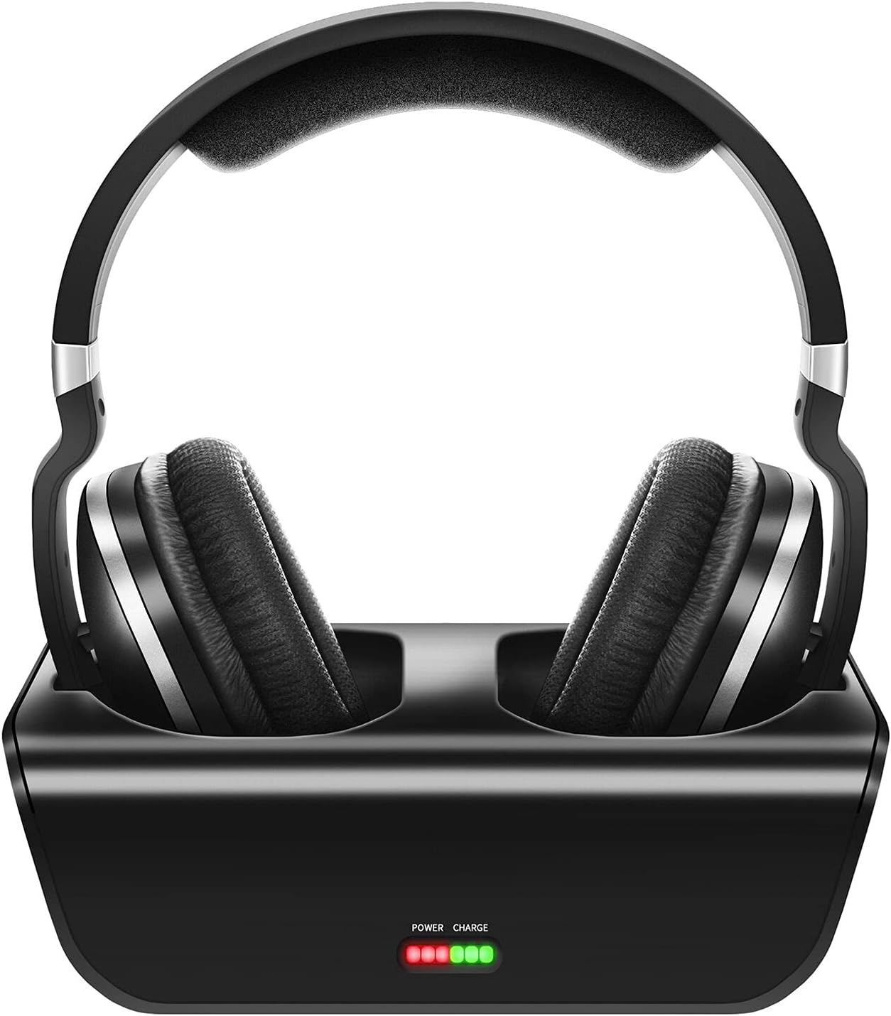 Wireless TV Headphones, 2.4GHz Digital Over-Ear Stereo Wireless Headphones for TV Watching 100ft Distance Charging Dock Rechargeable Black Wireless TV Headphones, 2.4GHz Digital Over-Ear Stereo Wireless Headphones for TV Watching 100ft Distance Charging Dock Rechargeable Black
