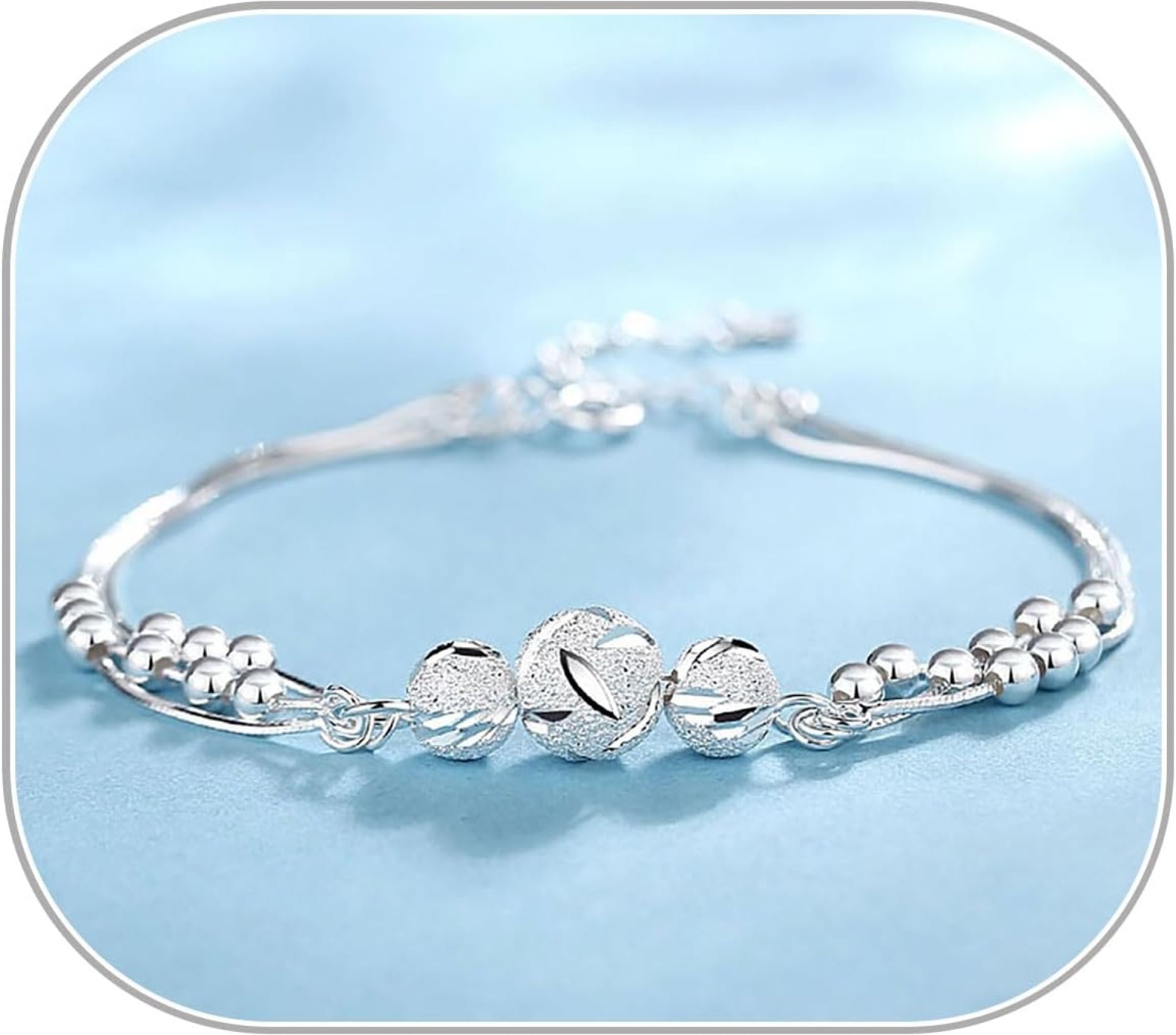 Three Lives Three Generations Bead Bracelet Silver Cubic Zirconia Bracelet Simple Adjustable Bangle Bracelets Gifts for Birthday Anniversary Christmas Day Three Lives Three Generations Bead Bracelet Silver Cubic Zirconia Bracelet Simple Adjustable Bangle Bracelets Gifts for Birthday Anniversary Christmas Day