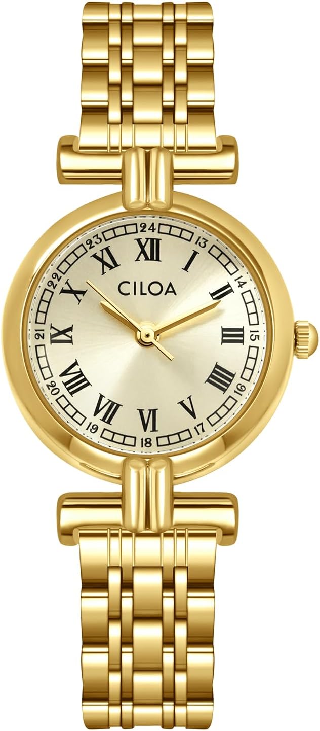 Gold Watches for Women Luxury Ladies Wrist Watch with Vintage Roman Dial Waterproof Small Gold Watch Bracelet Stainless Steel or Leather Band Casual Fashion Tool Included Gold Watches for Women Luxury Ladies Wrist Watch with Vintage Roman Dial Waterproof Small Gold Watch Bracelet Stainless Steel or Leather Band Casual Fashion Tool Included