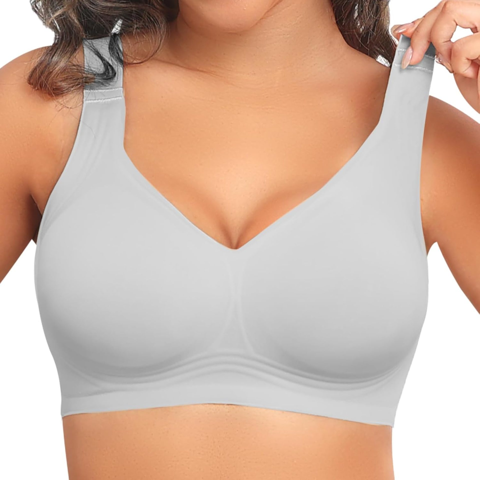 PoseFree Womens Seamless Wireless Supportive Bra Push Up Comfort Soft No Underwire Full Coverage T-Shirt Bra PoseFree Womens Seamless Wireless Supportive Bra Push Up Comfort Soft No Underwire Full Coverage T-Shirt Bra