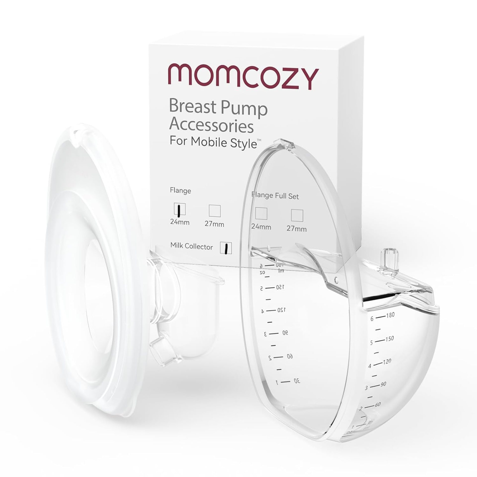 Momcozy Mobile Style | M6 Flange 24mm & Milk Collector, Original Mobile Style | M6 Breast Pump Replacement Accessories Momcozy Mobile Style | M6 Flange 24mm & Milk Collector, Original Mobile Style | M6 Breast Pump Replacement Accessories