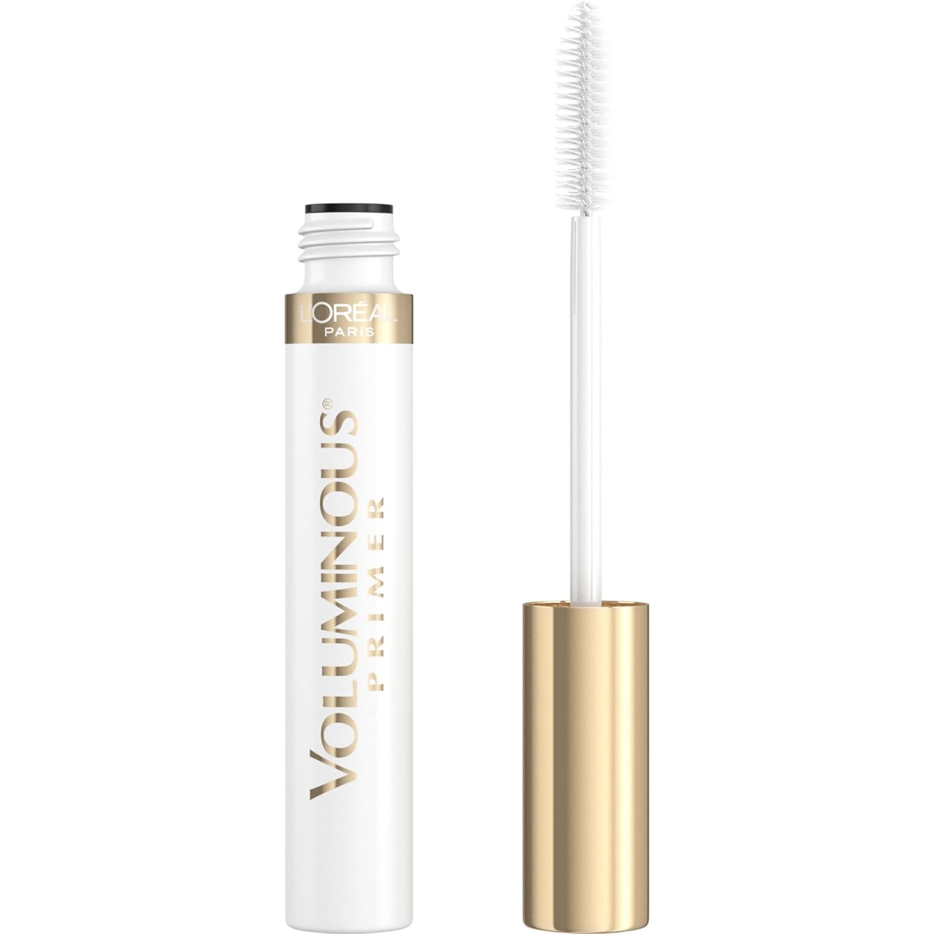 L’Oreal Paris Makeup Voluminous Lash Boosting Conditioning Primer Mascara, White Primer, 0.24 fl; oz. L’Oreal Paris Makeup Voluminous Lash Boosting Conditioning Primer Mascara, White Primer, 0.24 fl; oz.