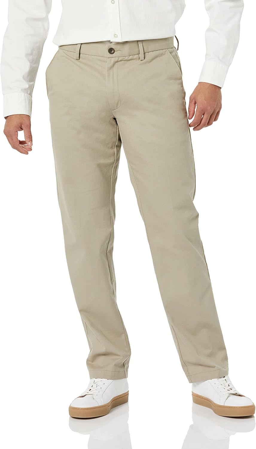 Amazon Essentials Men’s Straight-Fit Wrinkle-Resistant Flat-Front Chino Pant Amazon Essentials Men’s Straight-Fit Wrinkle-Resistant Flat-Front Chino Pant