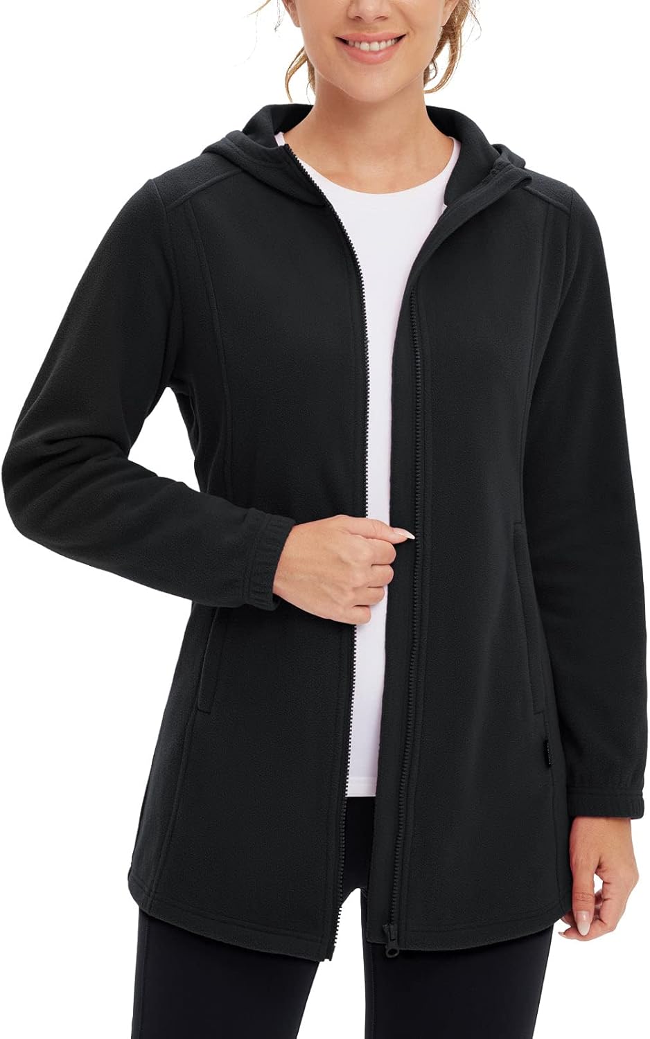 baleaf Women’s Long Fleece Jacket Full Zip Polar Fleece Hoodie Soft Lightweight Winter Coat baleaf Women’s Long Fleece Jacket Full Zip Polar Fleece Hoodie Soft Lightweight Winter Coat