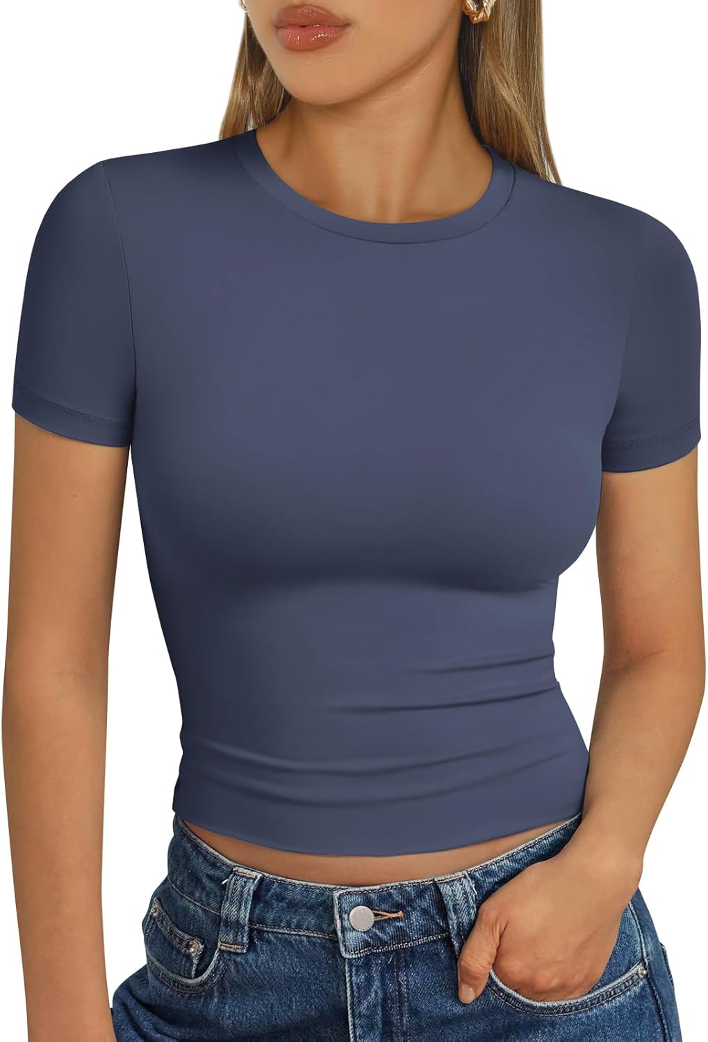 AUTOMET Womens Short Sleeve T Shirts Basic Summer 2025 Workout Tops Crew Neck Gym Crop Tops Trendy Y2K Clothes AUTOMET Womens Short Sleeve T Shirts Basic Summer 2025 Workout Tops Crew Neck Gym Crop Tops Trendy Y2K Clothes