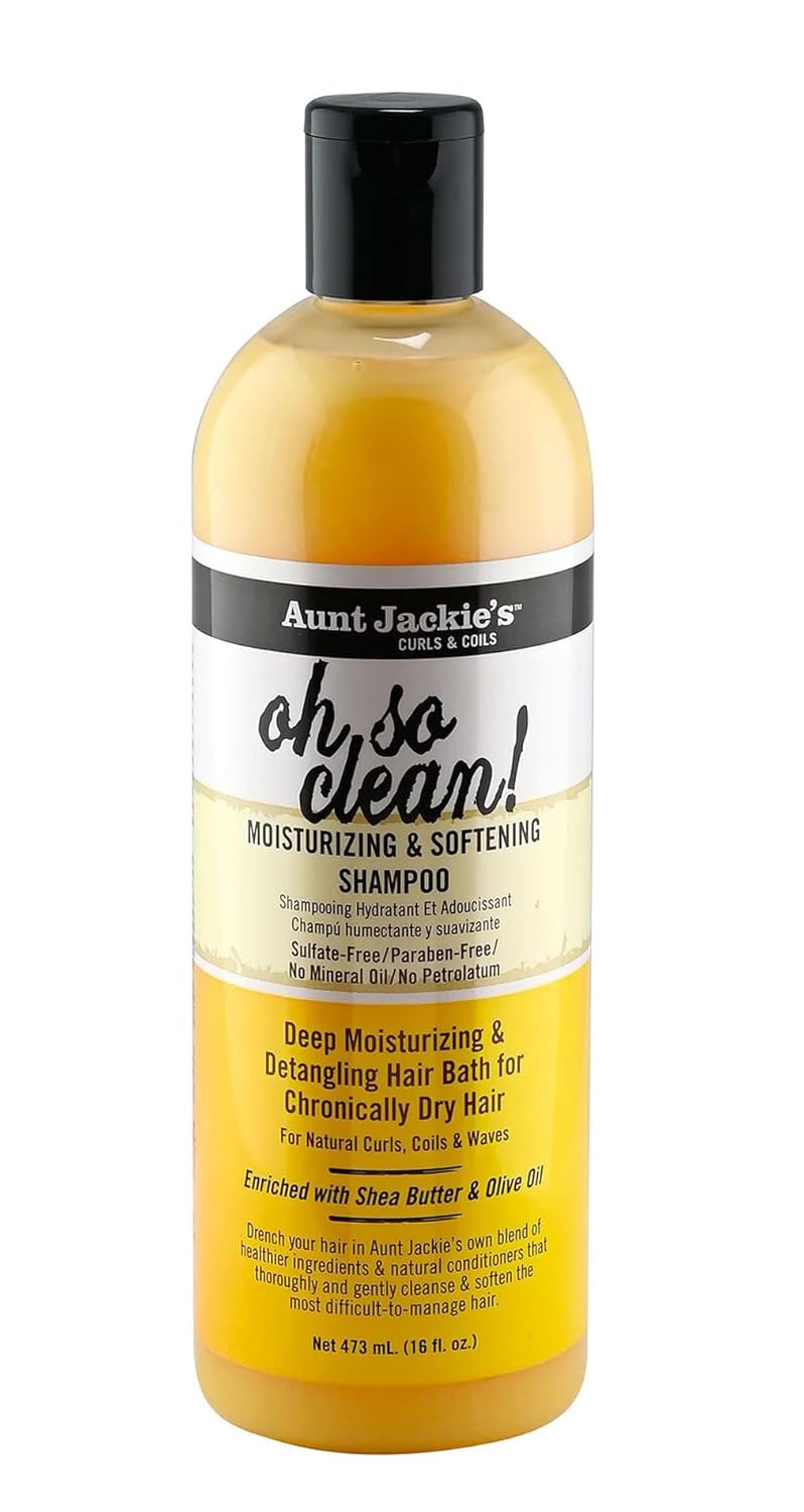 Aunt Jackie’s Curls and Coils Oh So Clean Deep Moisturizing and Softening Hair Shampoo for Natural Curls, Coils and Waves, Enriched shea Butter, 12 oz Aunt Jackie’s Curls and Coils Oh So Clean Deep Moisturizing and Softening Hair Shampoo for Natural Curls, Coils and Waves, Enriched shea Butter, 12 oz