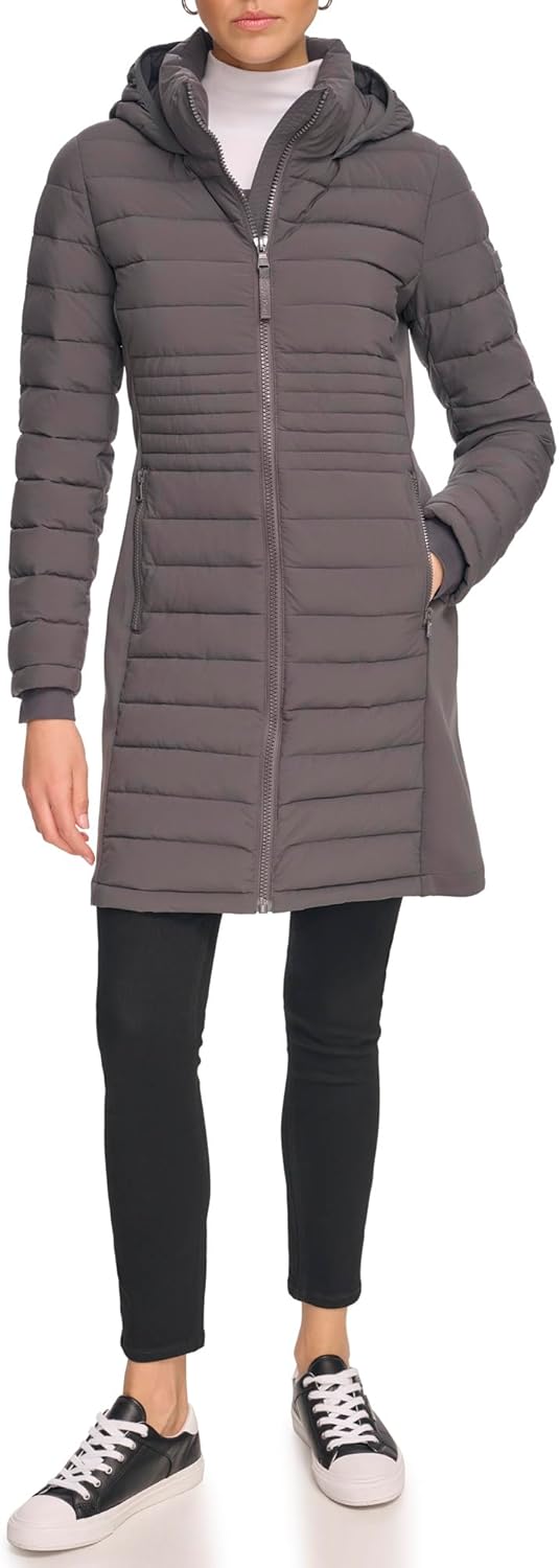 Calvin Klein Women’s Long Light-weight Puffer Jacket Calvin Klein Women’s Long Light-weight Puffer Jacket