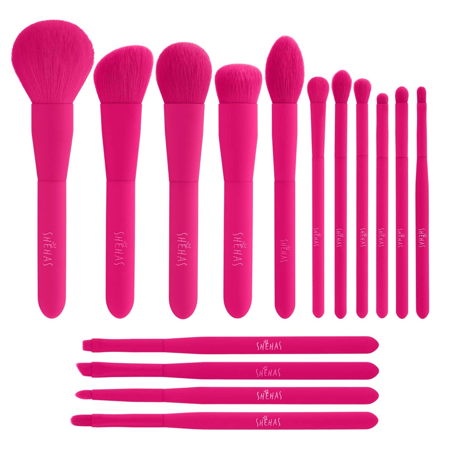 Makeup Brush Set, 15 Piece Quality Makeup Brushes, Premium Synthetic Make Up Brushes for Foundation Powder Blush Highlighter Concealer Makeup Brush Kit for Travel, Hot Pink Makeup Brush Set, 15 Piece Quality Makeup Brushes, Premium Synthetic Make Up Brushes for Foundation Powder Blush Highlighter Concealer Makeup Brush Kit for Travel, Hot Pink