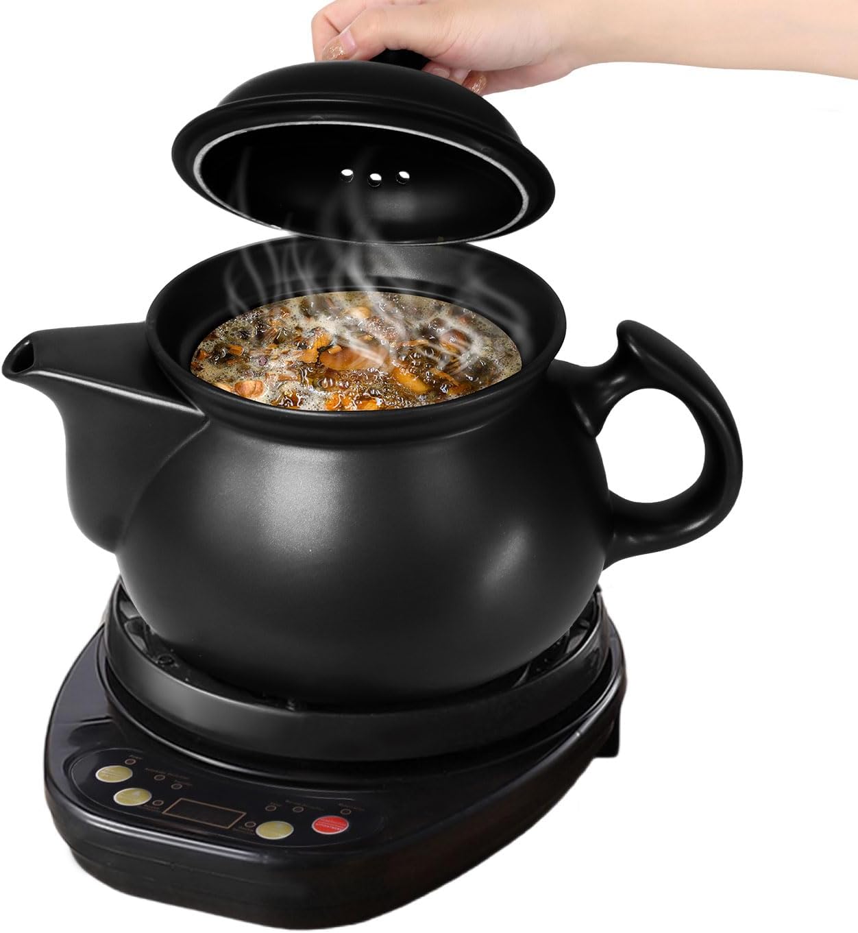 Electric Chinese Medicine Cooking Pot, 4.2qt Multifunctional Cooker Home Ceramic Pot for Herbal Tea, Soup, Stew, Porridge, Electric Herbal Cooking Pot Electric Chinese Medicine Cooking Pot, 4.2qt Multifunctional Cooker Home Ceramic Pot for Herbal Tea, Soup, Stew, Porridge, Electric Herbal Cooking Pot