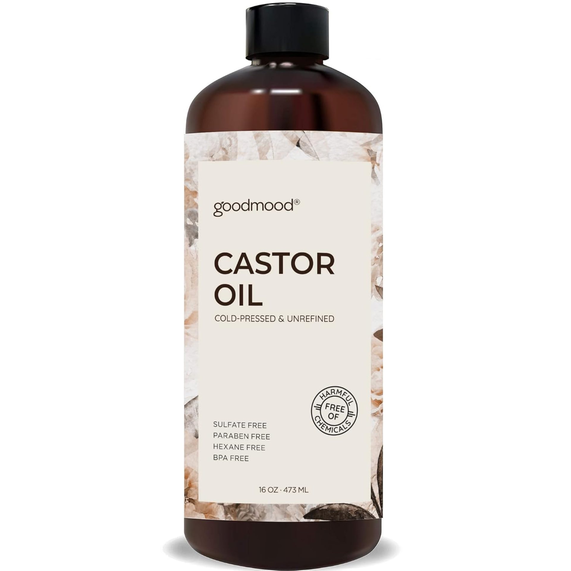GOODMOOD Castor Oil Cold Pressed for Skin, for Body, for Hair Growth, for Face, for Eyelashes, Hair Growth Serum, Aceite de Ricino 100 Puro y Natural Oil Wrap Stomach 16oz GOODMOOD Castor Oil Cold Pressed for Skin, for Body, for Hair Growth, for Face, for Eyelashes, Hair Growth Serum, Aceite de Ricino 100 Puro y Natural Oil Wrap Stomach 16oz