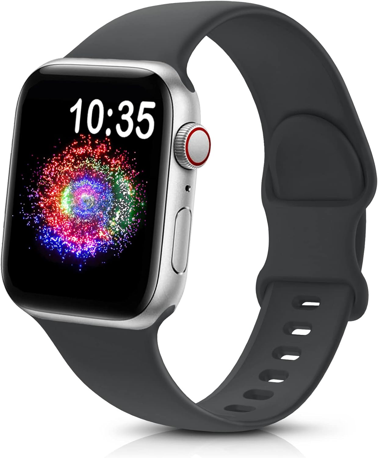 TreasureMax Sport Band Compatible with Apple Watch Bands 38mm 40mm 41mm 42/44mm 45/46mm 49mm, Soft Silicone Strap Compatible for Apple Watch Series 10 9 Ultra SE/SE2 8 7 6 5 4 3 Men Women Deep Grey TreasureMax Sport Band Compatible with Apple Watch Bands 38mm 40mm 41mm 42/44mm 45/46mm 49mm, Soft Silicone Strap Compatible for Apple Watch Series 10 9 Ultra SE/SE2 8 7 6 5 4 3 Men Women Deep Grey