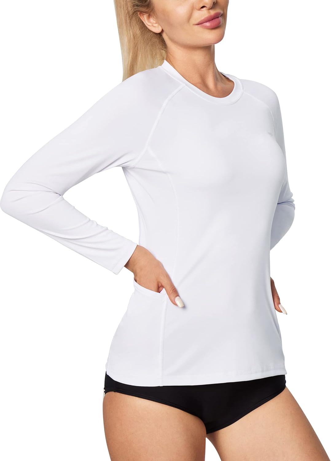 IUGA Rash Guard for Women UPF 50+ SPF UV Protection Long Sleeve Workout Tops with Pockets Dry Fit Hiking Swim Shirt IUGA Rash Guard for Women UPF 50+ SPF UV Protection Long Sleeve Workout Tops with Pockets Dry Fit Hiking Swim Shirt