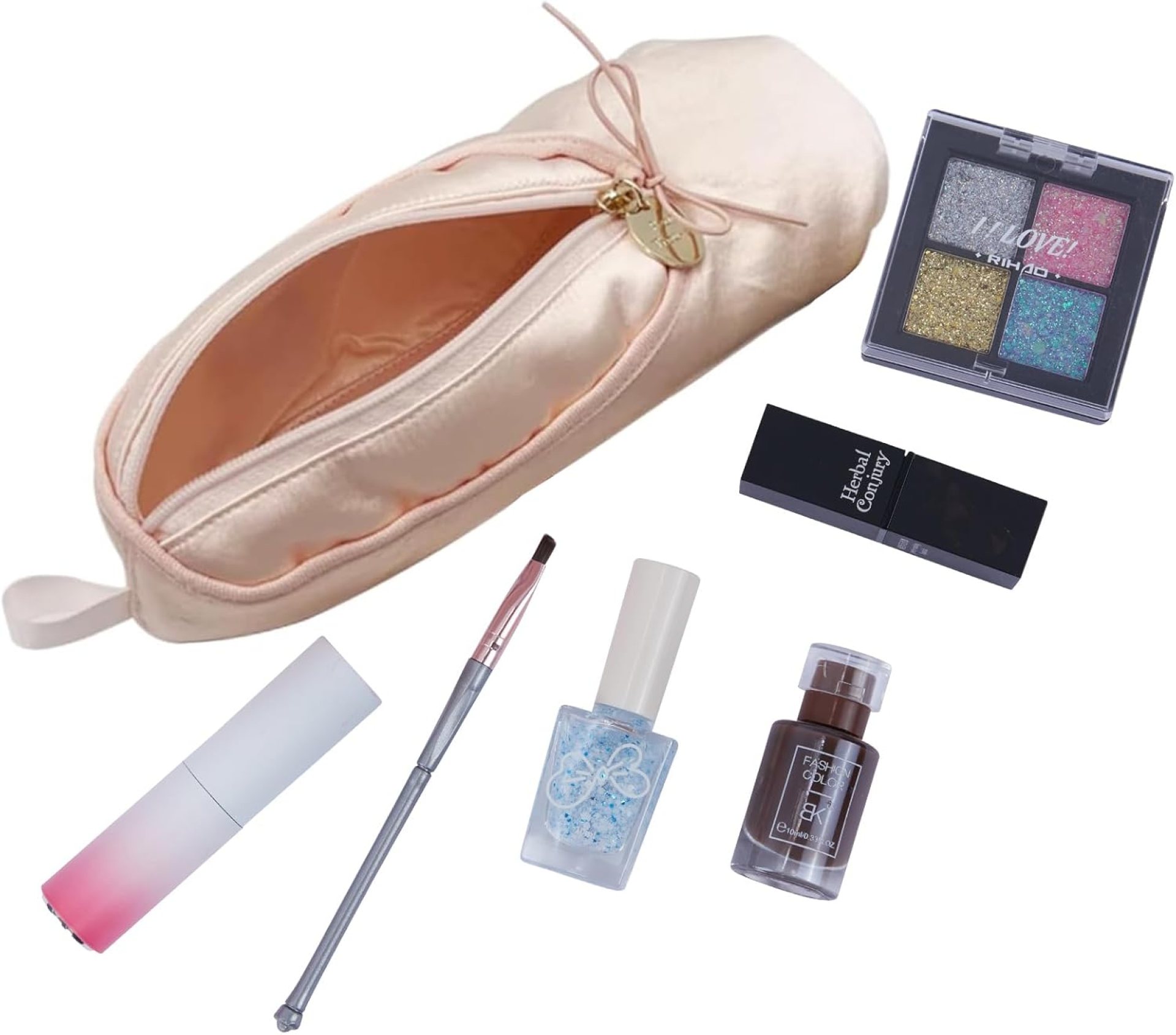 Ballet Dance Shoe Makeup Bag For Little Girls, Ballerina Slipper Makeup Pouch Bag, Ballet Pointe Shoes Gifts (Pink) Ballet Dance Shoe Makeup Bag For Little Girls, Ballerina Slipper Makeup Pouch Bag, Ballet Pointe Shoes Gifts (Pink)