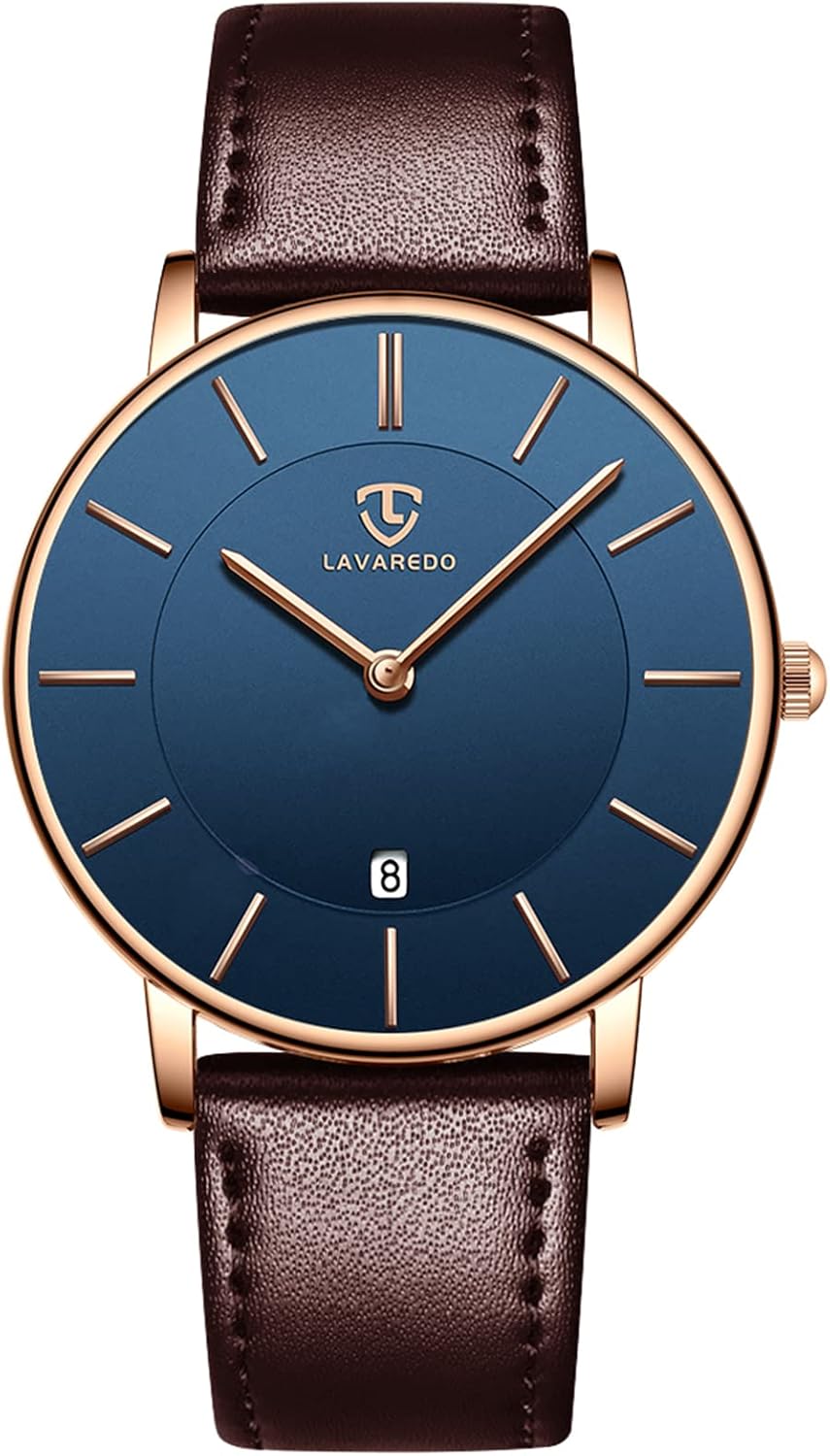 L LAVAREDO Watch for Men, Extremely Thin Mens Watches Minimalist Analog Men’s Leather Wrist Watches with Time/Date, Birthday Gift for Men Boyfriend L LAVAREDO Watch for Men, Extremely Thin Mens Watches Minimalist Analog Men’s Leather Wrist Watches with Time/Date, Birthday Gift for Men Boyfriend