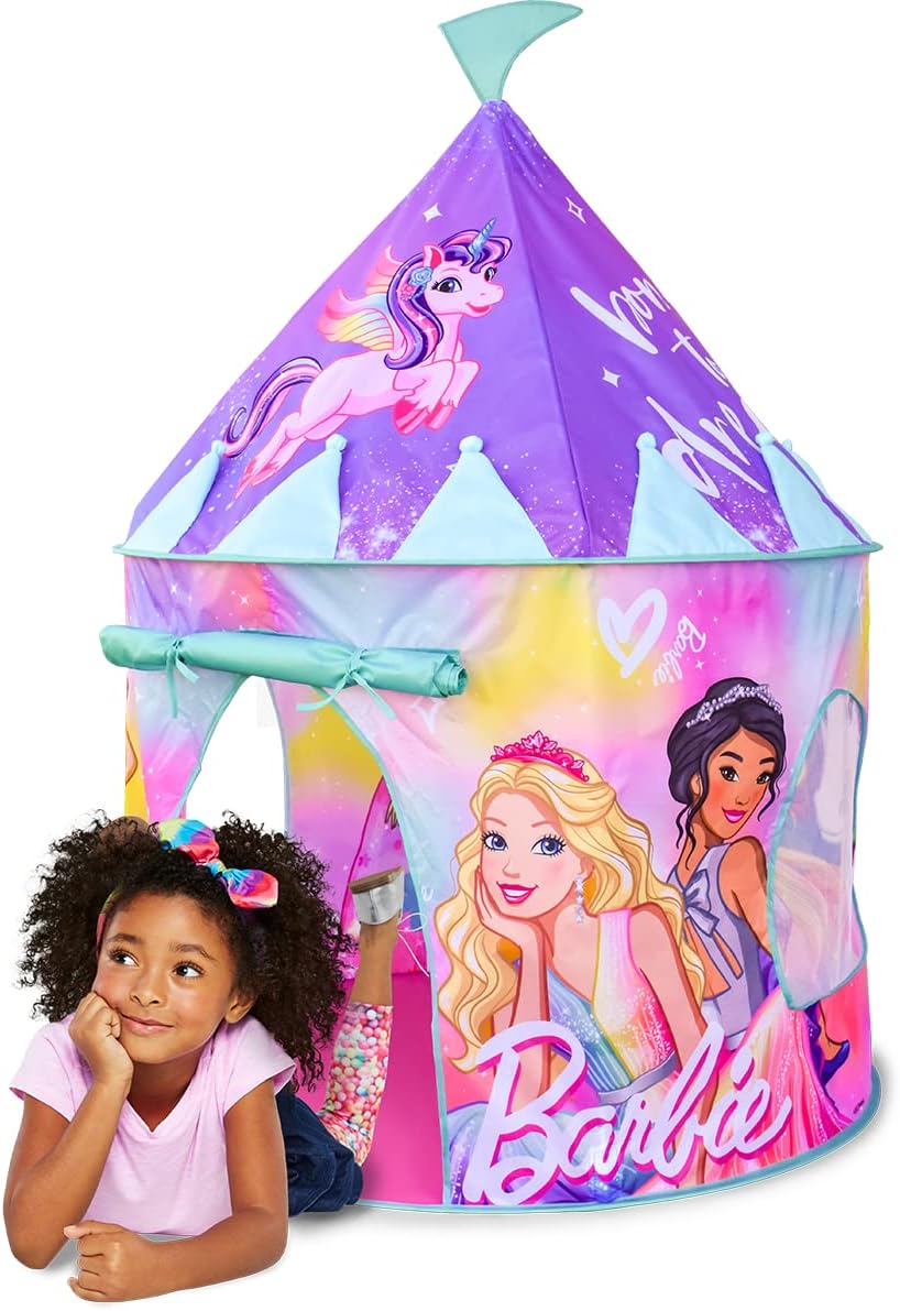 Barbie Pop Up Castle – Dreamtopia Pink Princess Play Tent for Kids | Folds Into Carrying Case – Sunny Days Entertainment Barbie Pop Up Castle – Dreamtopia Pink Princess Play Tent for Kids | Folds Into Carrying Case – Sunny Days Entertainment