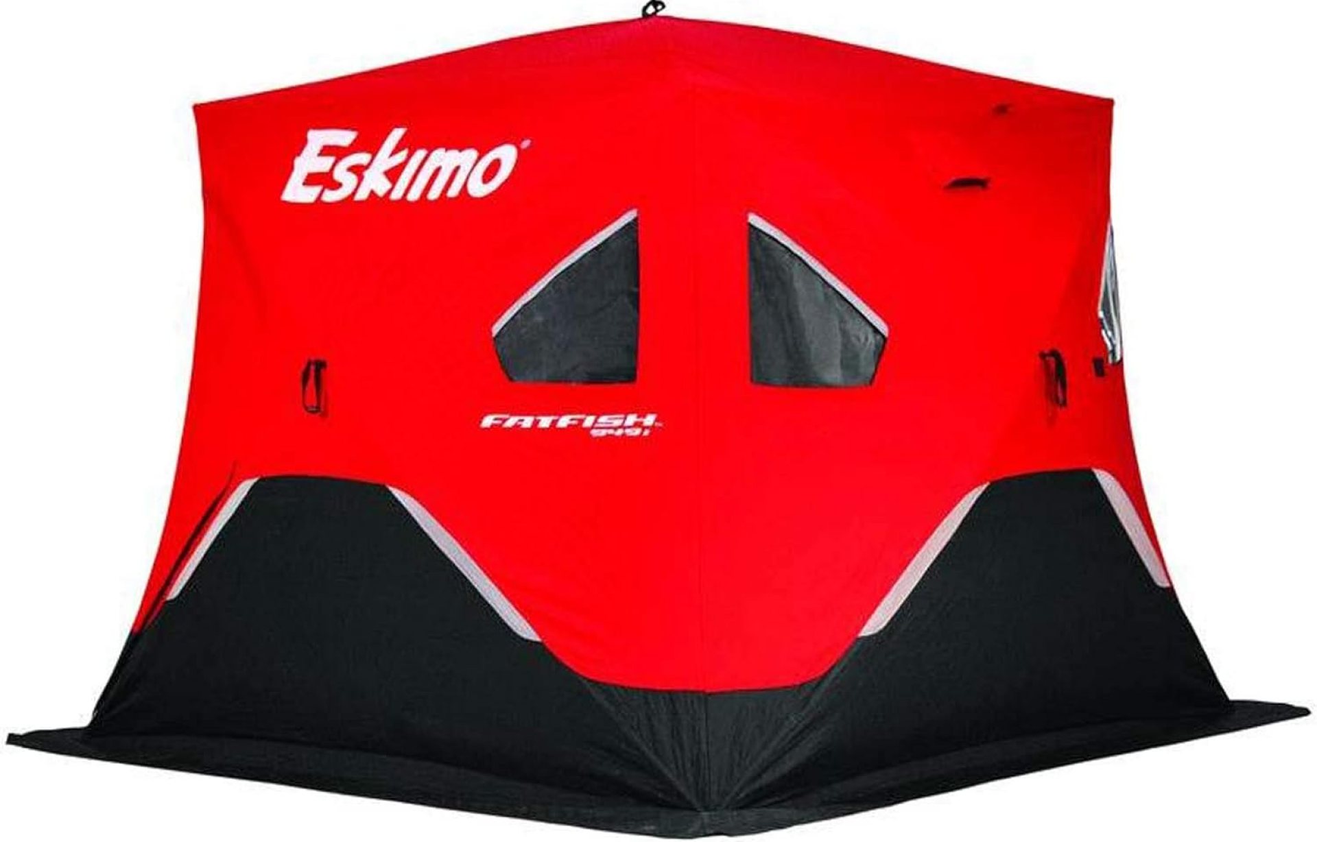 Eskimo FF949i FatFish Pop-up Portable Hub-Style Ice Shelter, Wide Bottom Design 61 sq ft. Fishable Area, 3-4 Person Insulated,Red Eskimo FF949i FatFish Pop-up Portable Hub-Style Ice Shelter, Wide Bottom Design 61 sq ft. Fishable Area, 3-4 Person Insulated,Red