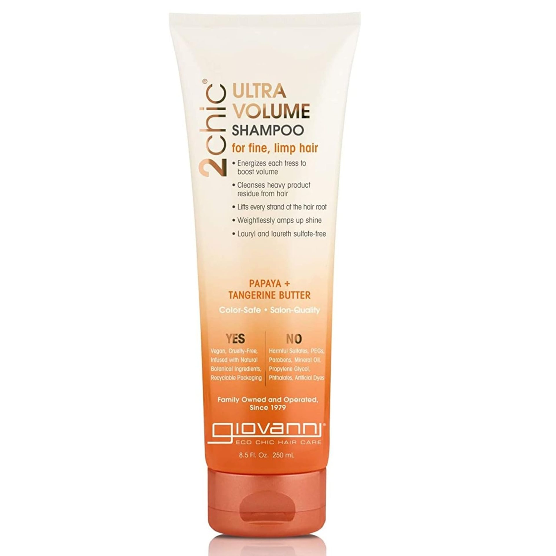 GIOVANNI 2chic Ultra-Volume Shampoo – Daily Volumizing Formula with Papaya & Tangerine Butter, Promotes Weightless Control for Fine Limp Thin Hair, No Parabens, Color Safe – 8.5 fl oz GIOVANNI 2chic Ultra-Volume Shampoo – Daily Volumizing Formula with Papaya & Tangerine Butter, Promotes Weightless Control for Fine Limp Thin Hair, No Parabens, Color Safe – 8.5 fl oz