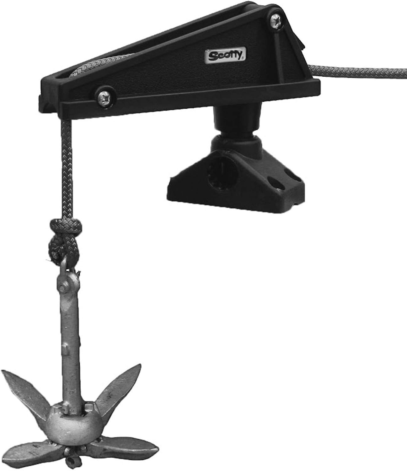Scotty #276 Anchor Lock w/ #241 Side Deck Mount, Black Scotty #276 Anchor Lock w/ #241 Side Deck Mount, Black