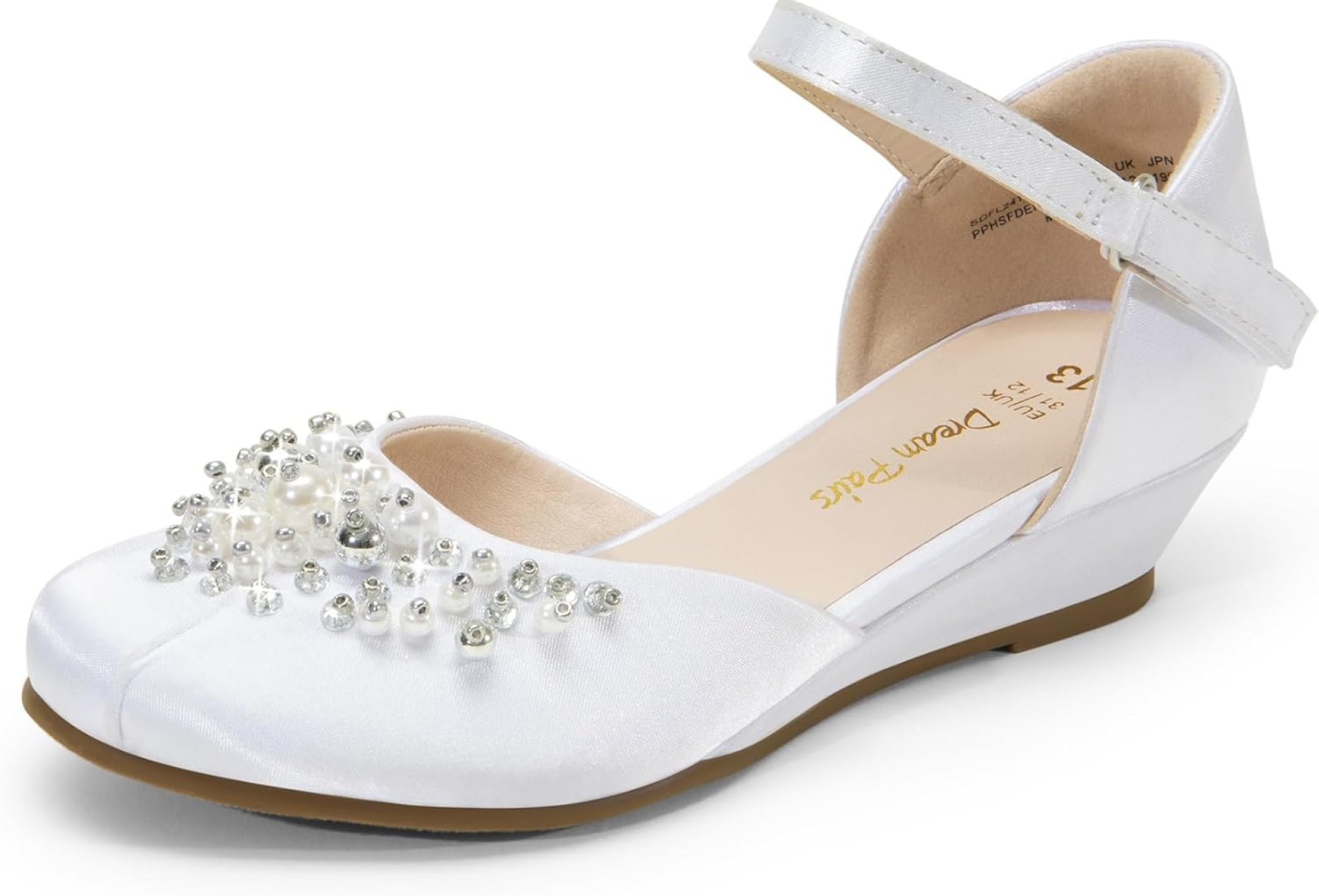 DREAM PAIRS Girls Dress Shoes Toddler Little Big Girls Heels Low Wedge Pumps with Pearls Rhinestone for Flower Girl Princess Wedding Party DREAM PAIRS Girls Dress Shoes Toddler Little Big Girls Heels Low Wedge Pumps with Pearls Rhinestone for Flower Girl Princess Wedding Party