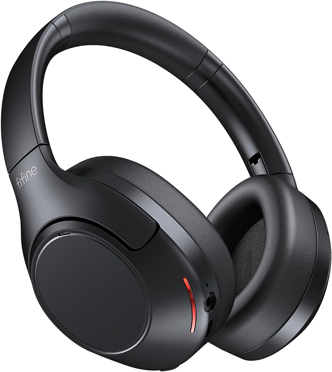 FIFINE Wireless Bluetooth Headphones, Over-Ear Noise Canceling Headphones with Soft Earmuffs, Up to 65H Playtime for Music, Phone Calls, Sport Travel Headset for iPhone/Android/Tablet-X3 Black FIFINE Wireless Bluetooth Headphones, Over-Ear Noise Canceling Headphones with Soft Earmuffs, Up to 65H Playtime for Music, Phone Calls, Sport Travel Headset for iPhone/Android/Tablet-X3 Black