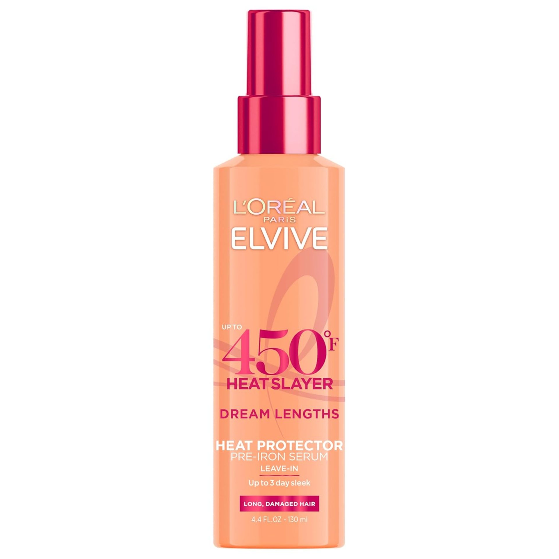 L’Oreal Paris Elvive Dream Lengths Heat Slayer Pre-Iron Spray Leave-In, 4.4 Ounce L’Oreal Paris Elvive Dream Lengths Heat Slayer Pre-Iron Spray Leave-In, 4.4 Ounce