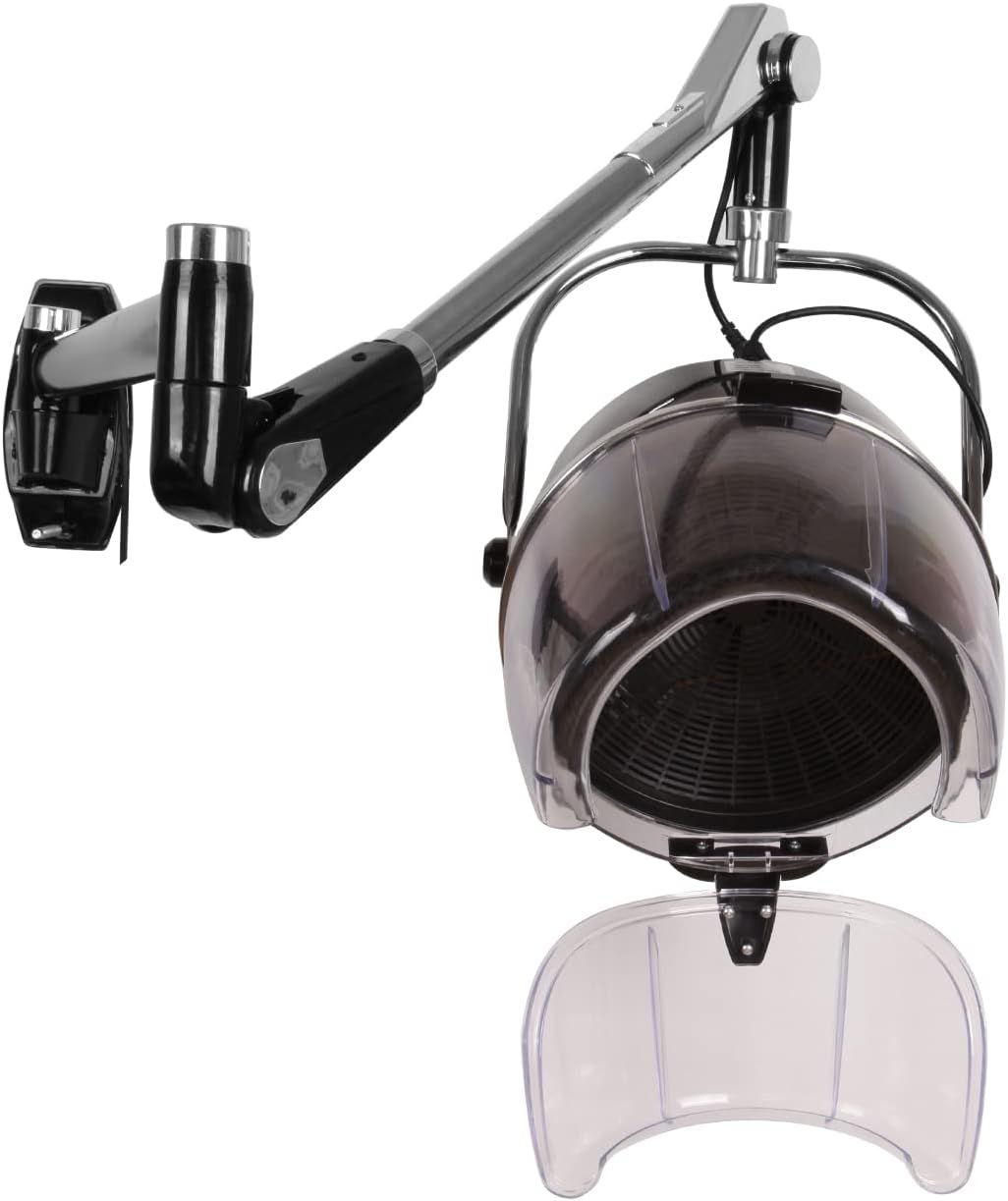Samger 900W Wall Mounted Hair Dryer with Swivel Arm Professional Saving Space Hair Hood Dryer Beauty Barber Spa Equipment with Adjustable Temperature, Built-in Timer, Fits Concrete Wall Samger 900W Wall Mounted Hair Dryer with Swivel Arm Professional Saving Space Hair Hood Dryer Beauty Barber Spa Equipment with Adjustable Temperature, Built-in Timer, Fits Concrete Wall