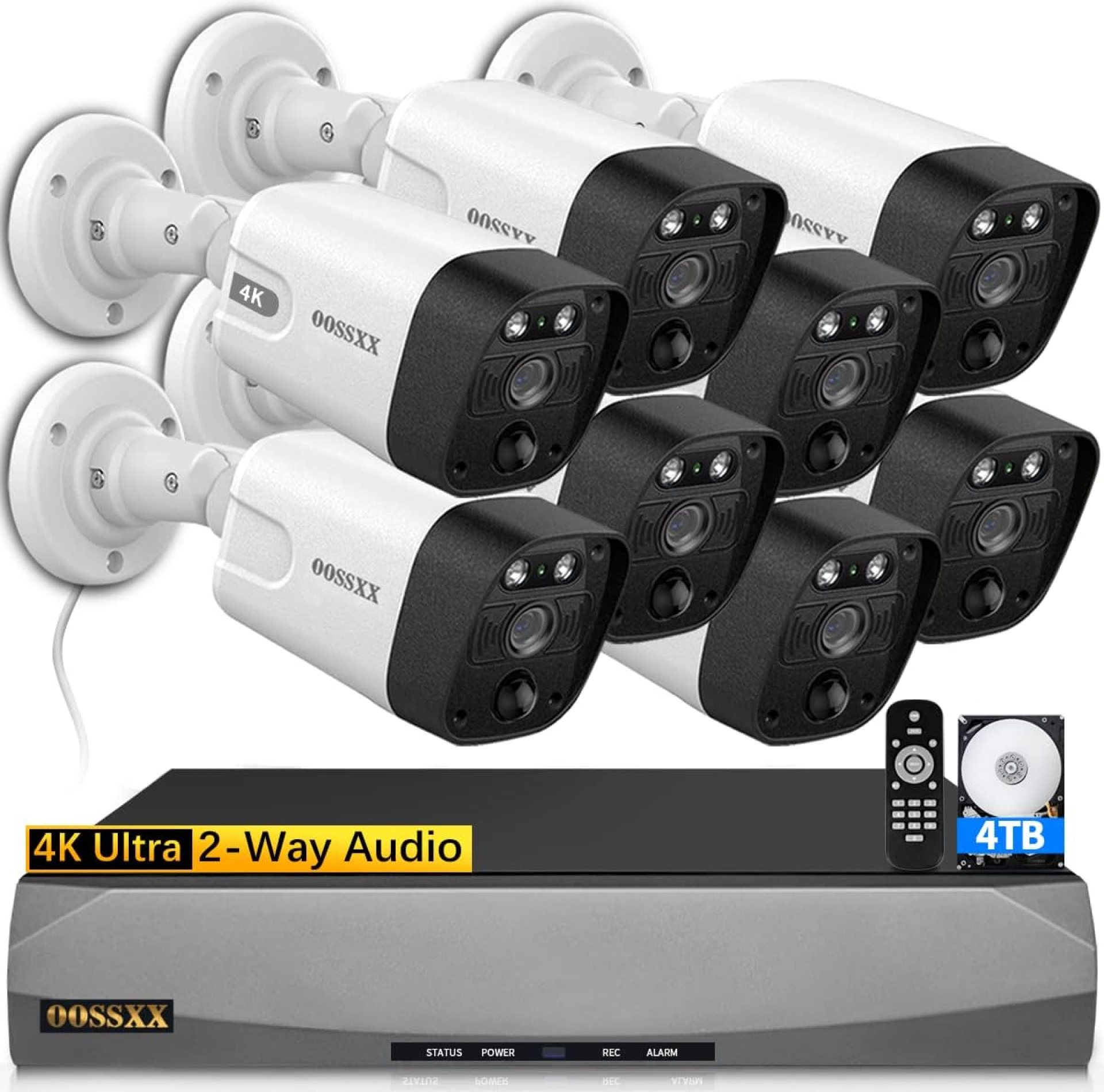 (4K/8.0 Megapixel & 130° Ultra Wide-Angle) 2-Way Audio PoE Outdoor Home Security Camera System Wired Outdoor Video Surveillance IP Cameras System (4K/8.0 Megapixel & 130° Ultra Wide-Angle) 2-Way Audio PoE Outdoor Home Security Camera System Wired Outdoor Video Surveillance IP Cameras System