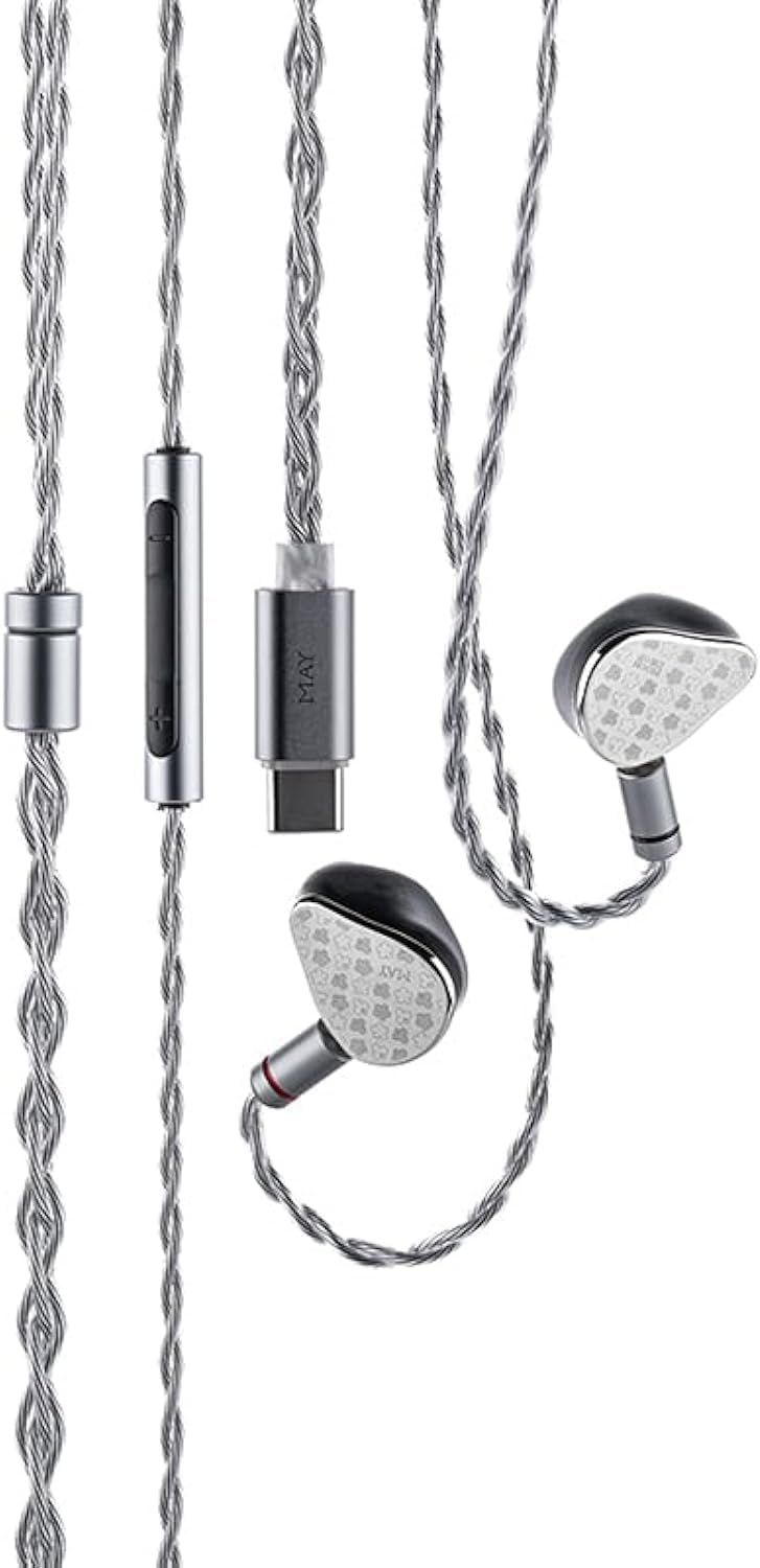 Moondrop May DSP Earphone USB-C DSP Dynamic+Planar Driver Hybird in-Ear Earbuds with Interchangeable Cable Moondrop May DSP Earphone USB-C DSP Dynamic+Planar Driver Hybird in-Ear Earbuds with Interchangeable Cable