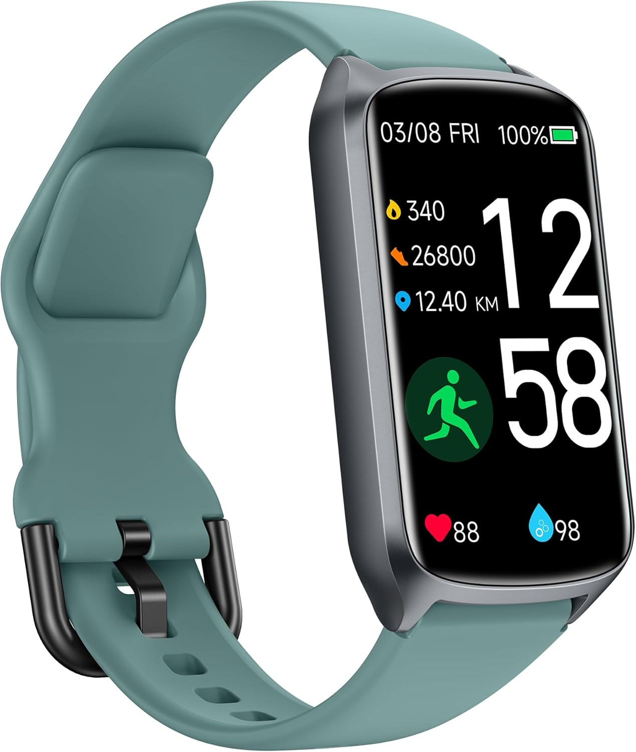 Health Fitness Tracker with 24/7 Heart Rate, Blood Oxygen, Blood Pressure, Sleep Tracker, 5ATM Waterproof Activity Trackers with Step Tracker, Pedometer (S & L Bands Included) Health Fitness Tracker with 24/7 Heart Rate, Blood Oxygen, Blood Pressure, Sleep Tracker, 5ATM Waterproof Activity Trackers with Step Tracker, Pedometer (S & L Bands Included)