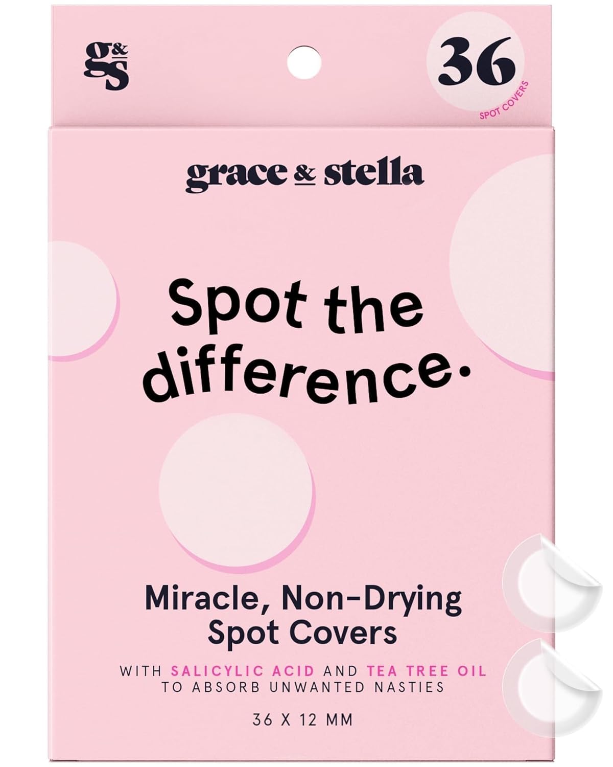 grace & stella Pimple Patches for Face – Fast Acting Hydrocolloid Acne Patch That Absorb Gunk, Flatten Breakouts – Zit Stickers for Clear Skin – Dermatologist-Tested, Vegan (Invisible, 36 Count) grace & stella Pimple Patches for Face – Fast Acting Hydrocolloid Acne Patch That Absorb Gunk, Flatten Breakouts – Zit Stickers for Clear Skin – Dermatologist-Tested, Vegan (Invisible, 36 Count)