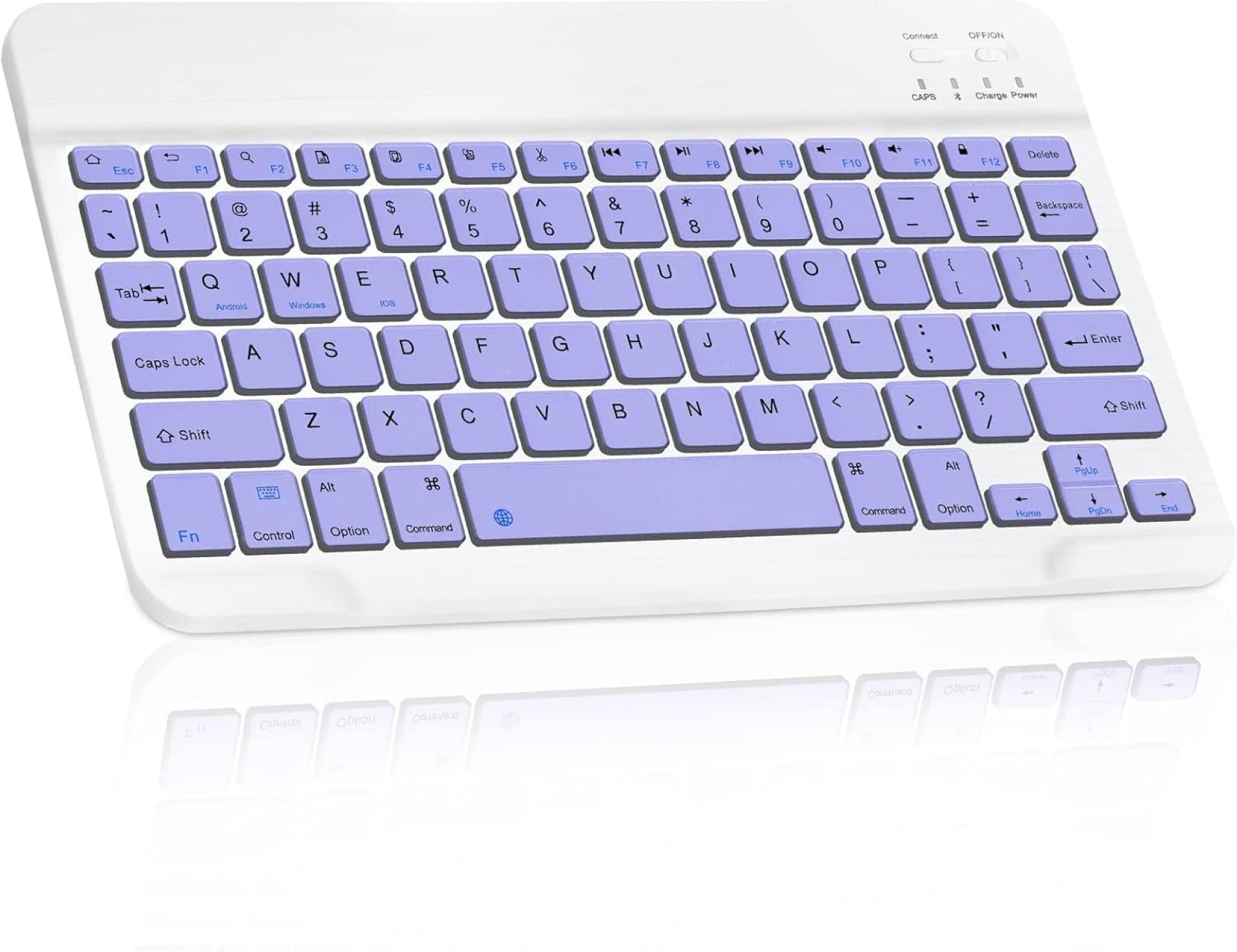 Ultra-Slim Bluetooth Rechargeable Keyboard for Amazon Fire HD 8 (2020) and All Bluetooth Enabled iPads, iPhones, Android Tablets, Smartphones, Windows pc – Violet Purple Ultra-Slim Bluetooth Rechargeable Keyboard for Amazon Fire HD 8 (2020) and All Bluetooth Enabled iPads, iPhones, Android Tablets, Smartphones, Windows pc – Violet Purple
