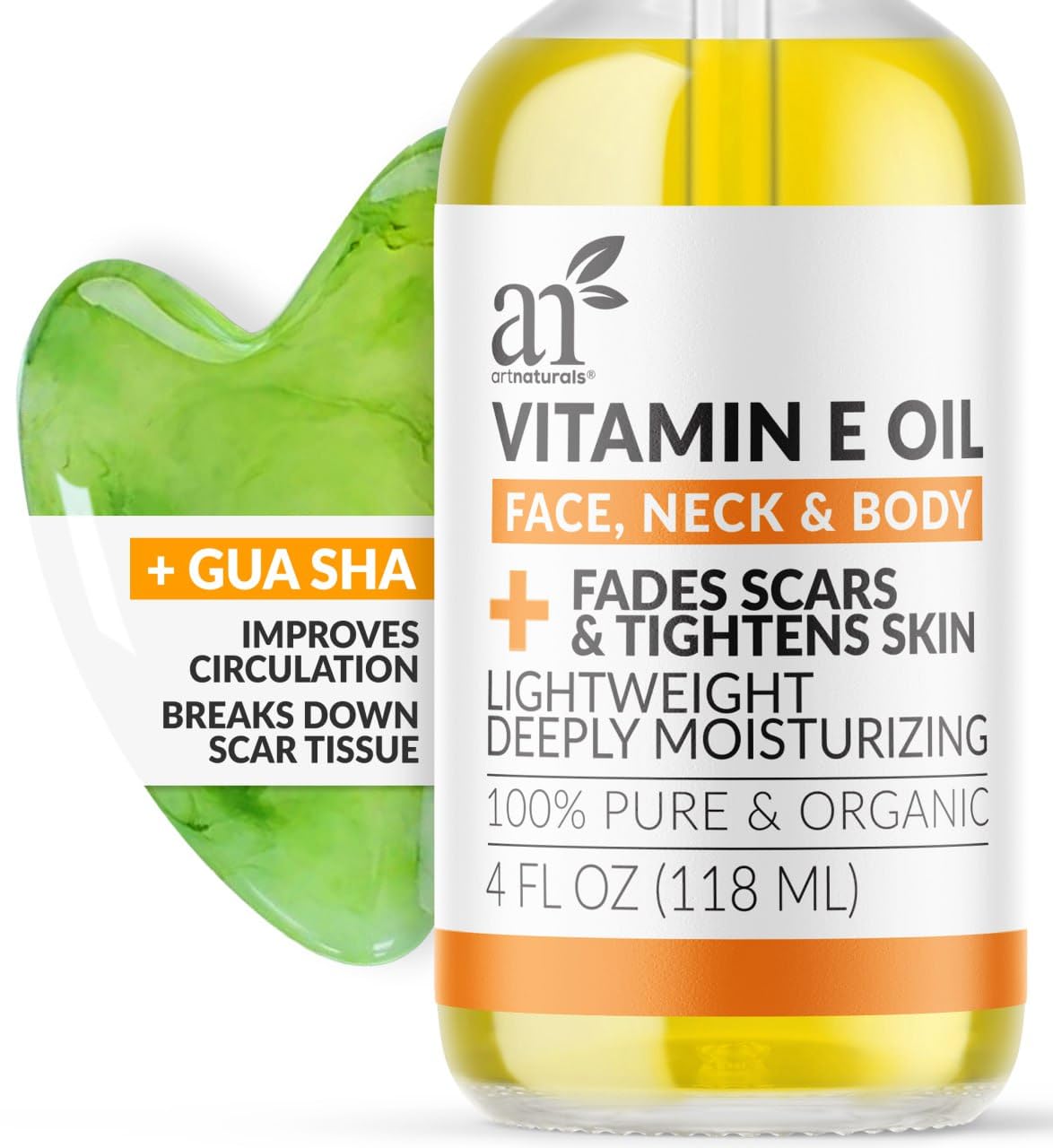 ArtNaturals Face & Body Vitamin E Bio Oil 4.0oz + Gua Sha Facial Tools Set – Organic Moisturizer Skincare for Scars, Stretch Mark, Cellulite & Nails – Great Massage oil for Massaging Joint & Muscle ArtNaturals Face & Body Vitamin E Bio Oil 4.0oz + Gua Sha Facial Tools Set – Organic Moisturizer Skincare for Scars, Stretch Mark, Cellulite & Nails – Great Massage oil for Massaging Joint & Muscle
