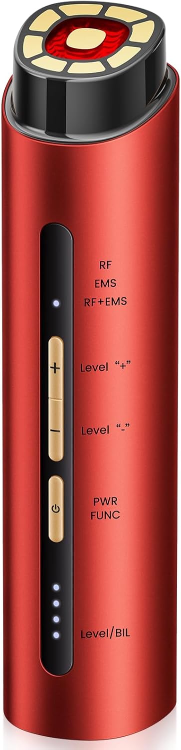 Microcurrent Facial Device, 3 Modes Red Light Therapy for Face and Neck, Skin Care Facial Massager Perfect Gifts for Women Men(Red) Microcurrent Facial Device, 3 Modes Red Light Therapy for Face and Neck, Skin Care Facial Massager Perfect Gifts for Women Men(Red)