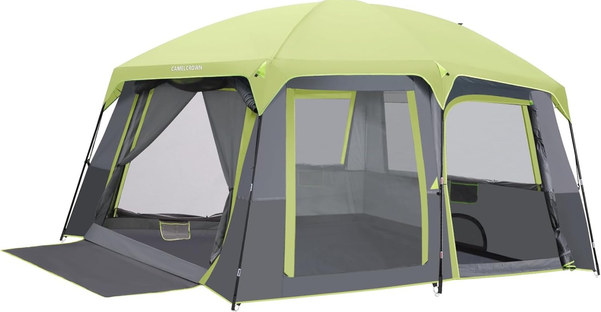 CAMEL CROWN Camping Tents 10 Person Family Cabin Tent with 2 Doors and 4 Windows Large Multiple Room Tent with Floor Mats Tents for Camping Outdoor Hiking CAMEL CROWN Camping Tents 10 Person Family Cabin Tent with 2 Doors and 4 Windows Large Multiple Room Tent with Floor Mats Tents for Camping Outdoor Hiking