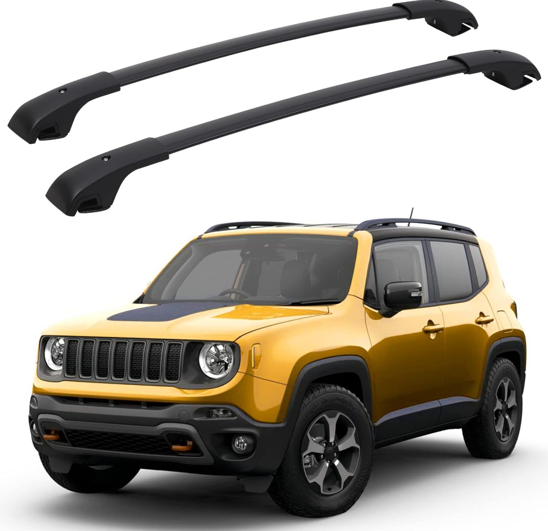 Roof Rack Cross Bars, Roof Rails Compatible with 2015-2022 Jeep Renegade, Crossbars for Rooftop Cargo Carrier, Luggage, Kayak, Bike, Snowboard Roof Rack Cross Bars, Roof Rails Compatible with 2015-2022 Jeep Renegade, Crossbars for Rooftop Cargo Carrier, Luggage, Kayak, Bike, Snowboard