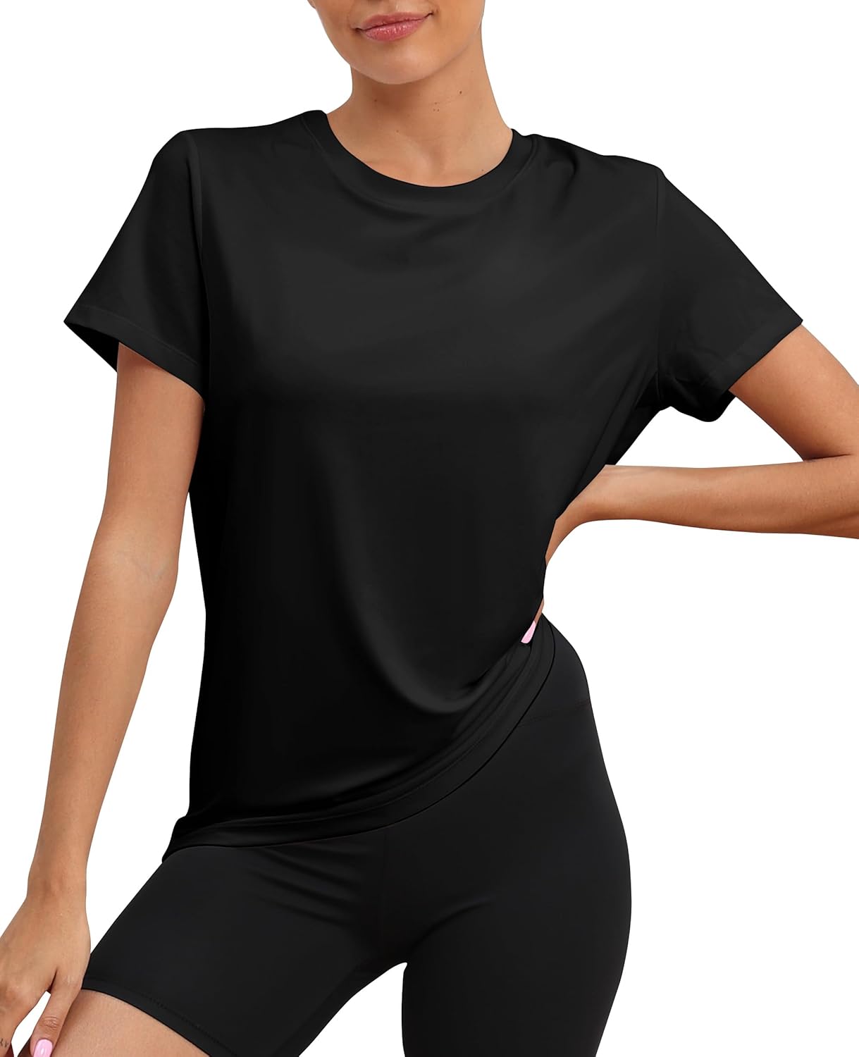KevaMolly Workout Tops for Women UPF50+ Breathable Loose Fit Yoga T Shirts Short Sleeve Running Gym Athletic Tee Top KevaMolly Workout Tops for Women UPF50+ Breathable Loose Fit Yoga T Shirts Short Sleeve Running Gym Athletic Tee Top