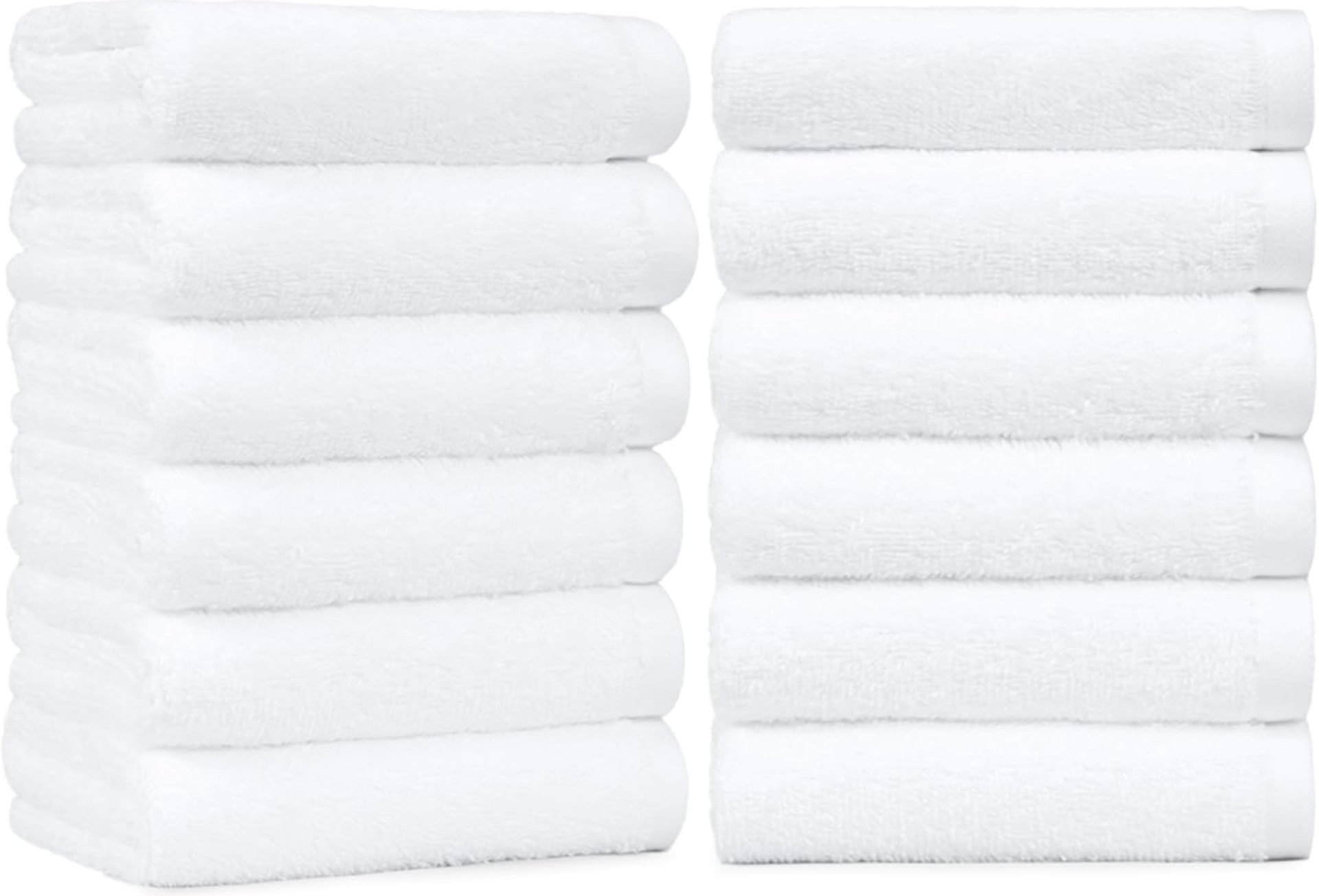 Amazon Basics 100% Cotton hand towels for bathroom – 12 Pack white towel (16 x 26 inches) Amazon Basics 100% Cotton hand towels for bathroom – 12 Pack white towel (16 x 26 inches)