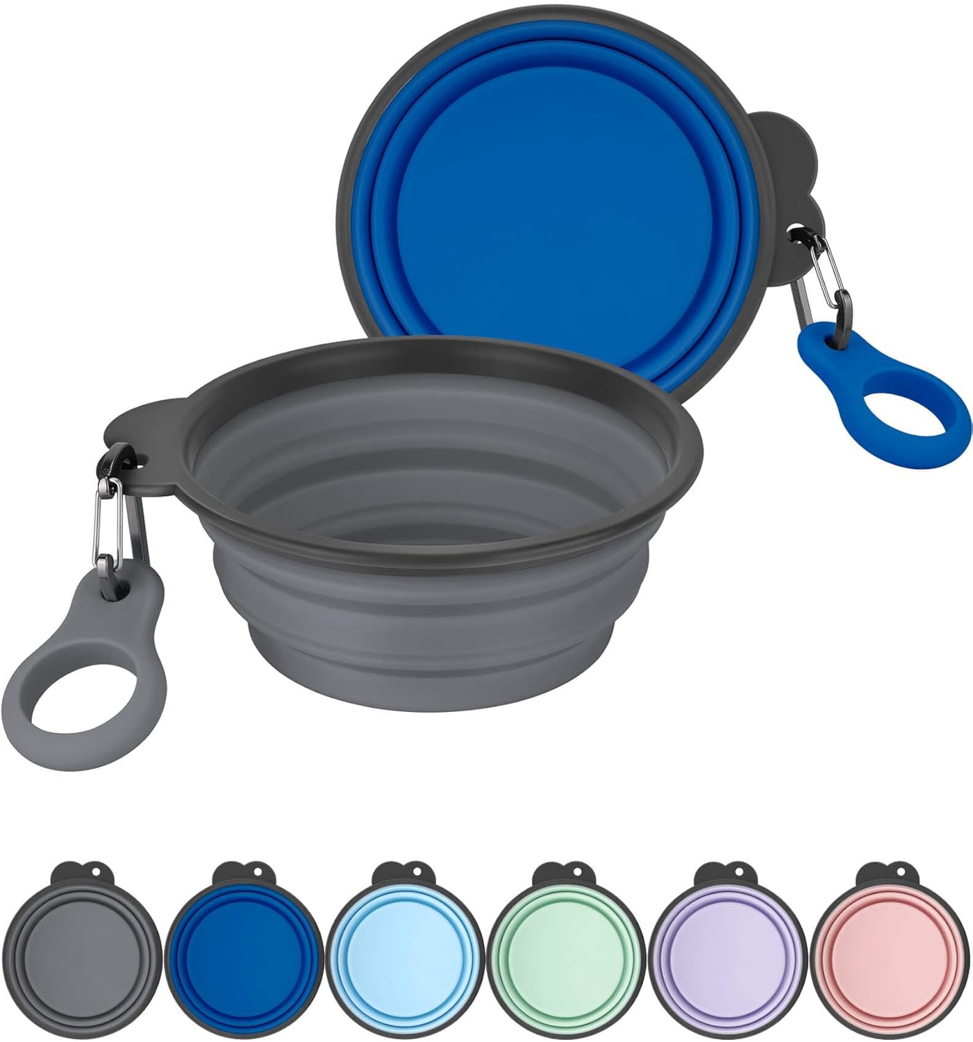 Aonkey Collapsible Dog Bowls with Bottle Carrier, 2 Pack Travel Dog Water Bowl Upgraded Carabiner, One-Piece Molded Rim No Fall Off or Crack, Foldable Silicone Portable for Pets Walking Hiking 15oz Aonkey Collapsible Dog Bowls with Bottle Carrier, 2 Pack Travel Dog Water Bowl Upgraded Carabiner, One-Piece Molded Rim No Fall Off or Crack, Foldable Silicone Portable for Pets Walking Hiking 15oz