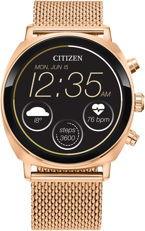 Citizen CZ Smart PQ2 41MM Unisex Smartwatch with YouQ App with IBM Watson® AI and NASA research, Wear OS by Google, HR, GPS, Fitness Tracker, Amazon Alexa™, iPhone Android Compatible, IPX6 Rating Citizen CZ Smart PQ2 41MM Unisex Smartwatch with YouQ App with IBM Watson® AI and NASA research, Wear OS by Google, HR, GPS, Fitness Tracker, Amazon Alexa™, iPhone Android Compatible, IPX6 Rating