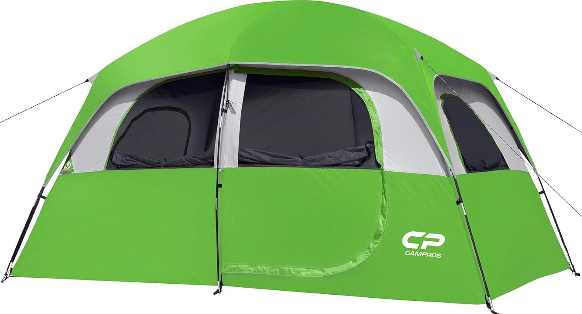 CAMPROS Tent-6/8-Person-Camping-Tents, Waterproof Windproof Family Tent with Top Rainfly, 4 Large Mesh Windows, Double Layer, Easy Set Up, Portable with Carry Bag, for All Seasons CAMPROS Tent-6/8-Person-Camping-Tents, Waterproof Windproof Family Tent with Top Rainfly, 4 Large Mesh Windows, Double Layer, Easy Set Up, Portable with Carry Bag, for All Seasons