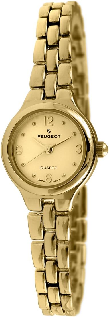 Peugeot Women’s 14K Gold Plated Petite Wrist Watch with Link Bracelet Peugeot Women’s 14K Gold Plated Petite Wrist Watch with Link Bracelet