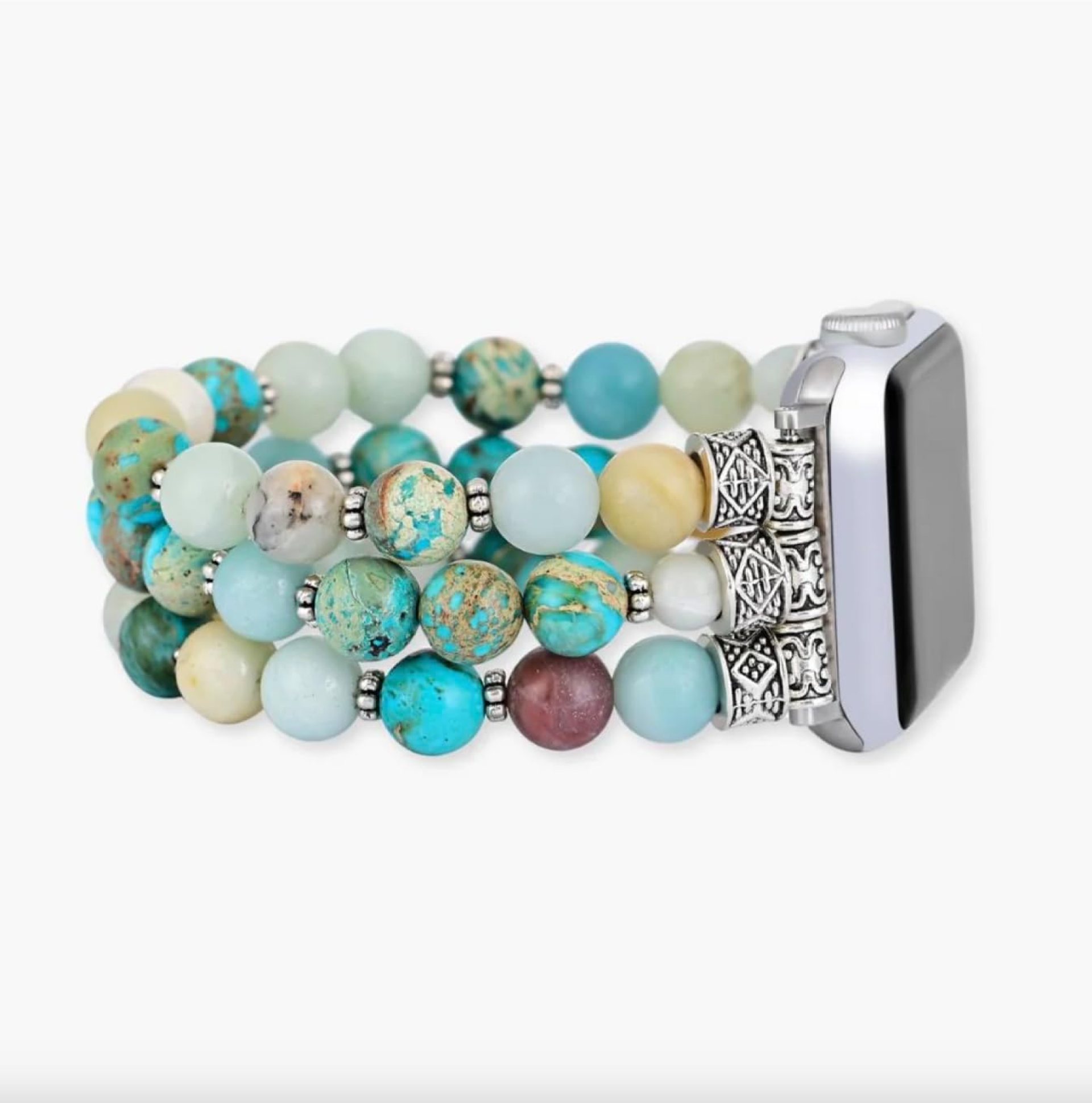 Cape Diablo Smart Watch Band for Women – Handmade Gemstone Strap – Compatible with 38mm-45mm Apple Faces Cape Diablo Smart Watch Band for Women – Handmade Gemstone Strap – Compatible with 38mm-45mm Apple Faces