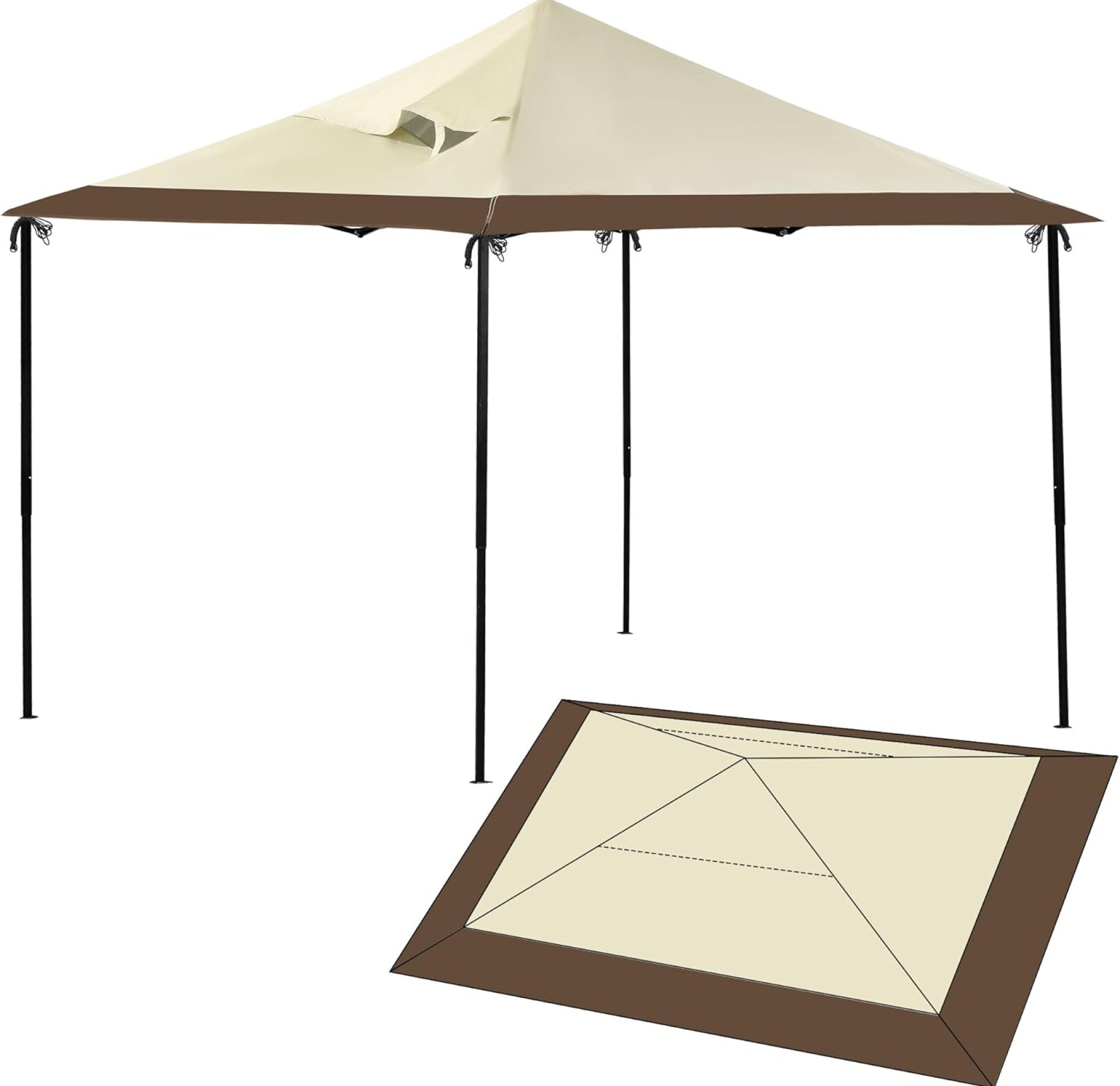 BALAPET 13 FT x 13 FT Instant Pop Up Canopy Tent, Waterproof Oxford Replacement Top Cover, UV Protection Canopy Shelter Replacement Parts for Outdoor Garden Camping, Not Include Frame BALAPET 13 FT x 13 FT Instant Pop Up Canopy Tent, Waterproof Oxford Replacement Top Cover, UV Protection Canopy Shelter Replacement Parts for Outdoor Garden Camping, Not Include Frame