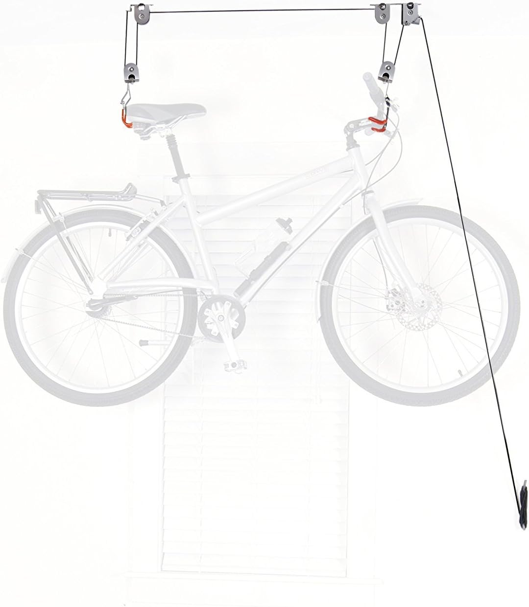 Bike Hoist- Heavy Duty for Space Saving – Road, Commuter & Mountain Bikes, Holds Kayaks & Ladders – No-Hassle Installation for Quick & Easy Access Bike Hoist- Heavy Duty for Space Saving – Road, Commuter & Mountain Bikes, Holds Kayaks & Ladders – No-Hassle Installation for Quick & Easy Access