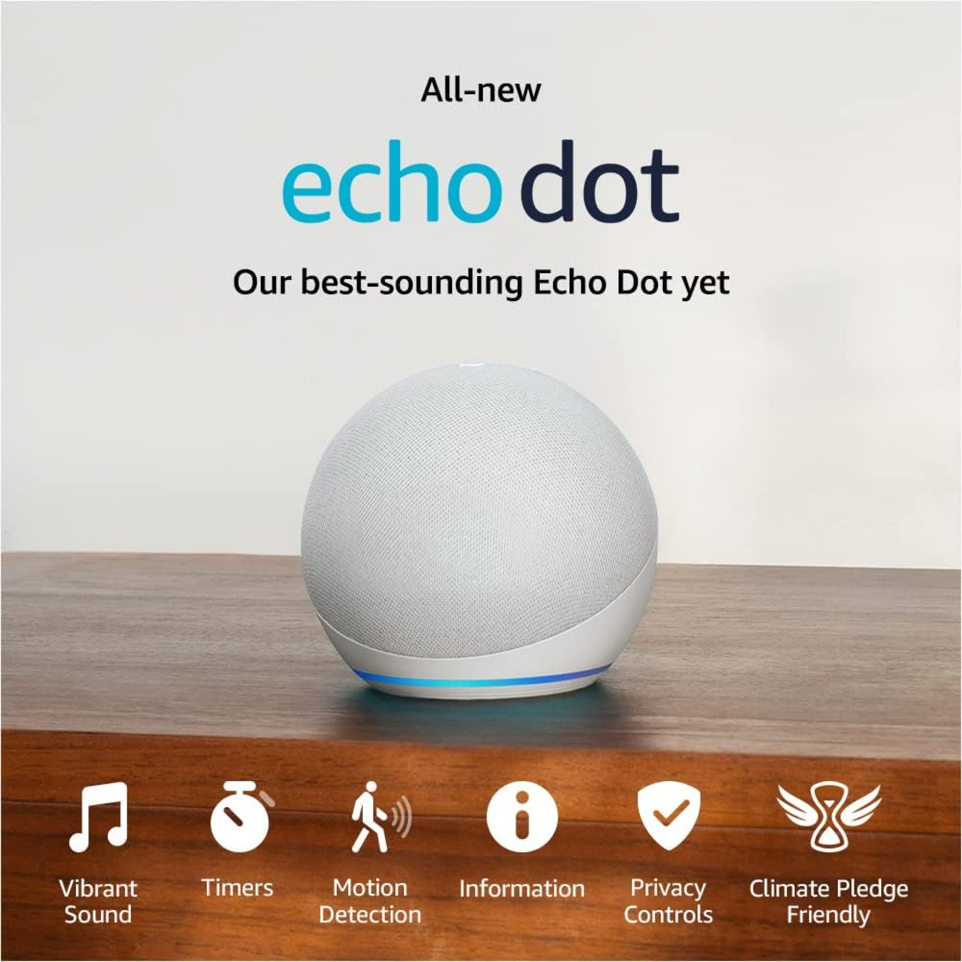 Like-New Echo Dot (5th Gen, 2022 release) | With bigger vibrant sound, helpful routines and Alexa | Glacier White Like-New Echo Dot (5th Gen, 2022 release) | With bigger vibrant sound, helpful routines and Alexa | Glacier White
